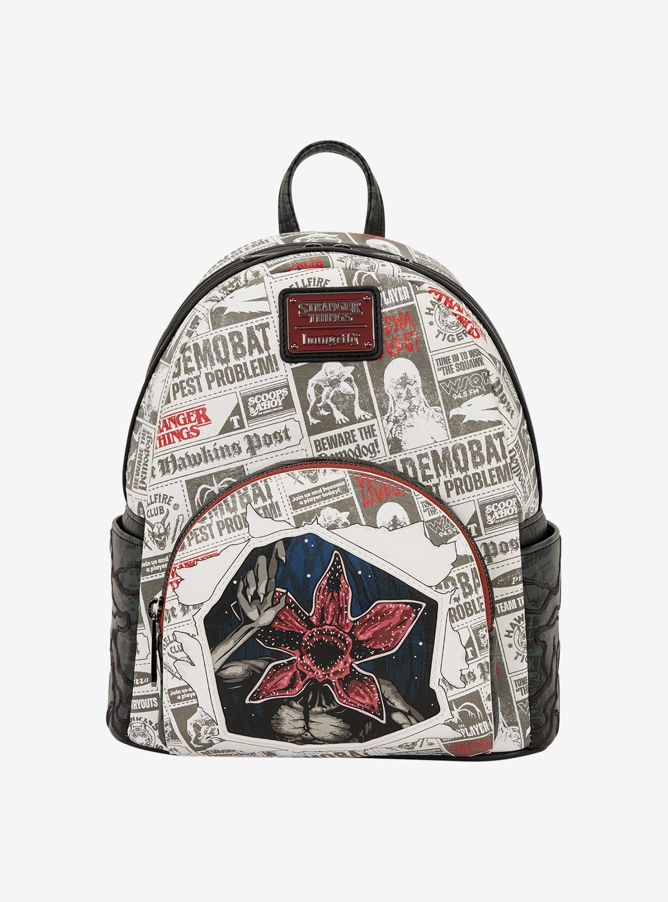 Loungefly Stranger Things Demogoron Newspaper Allover Print Mini Backpack, , hi-res