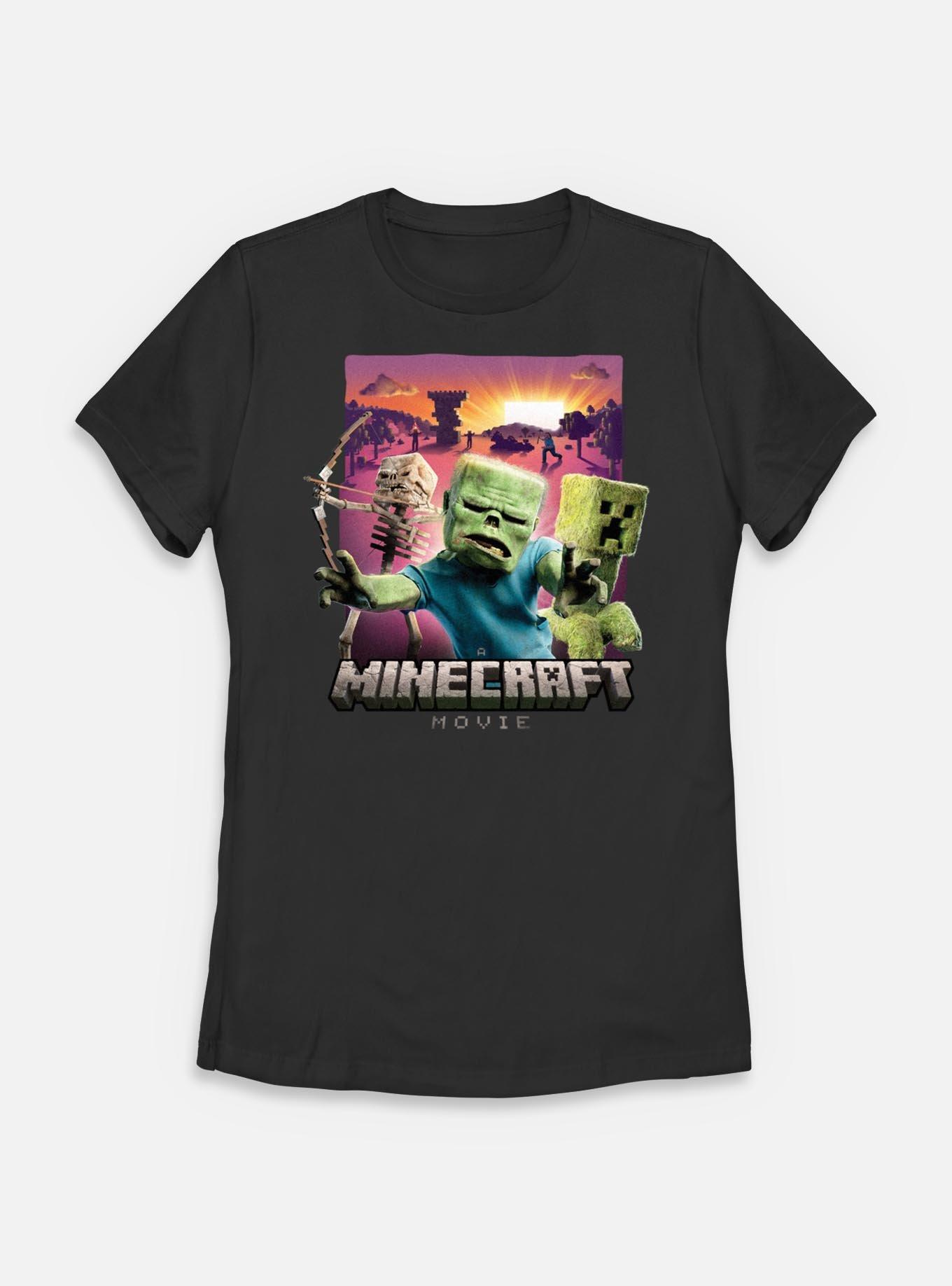 A Minecraft Movie Classic Monsters Womens T-Shirt, BLACK, hi-res