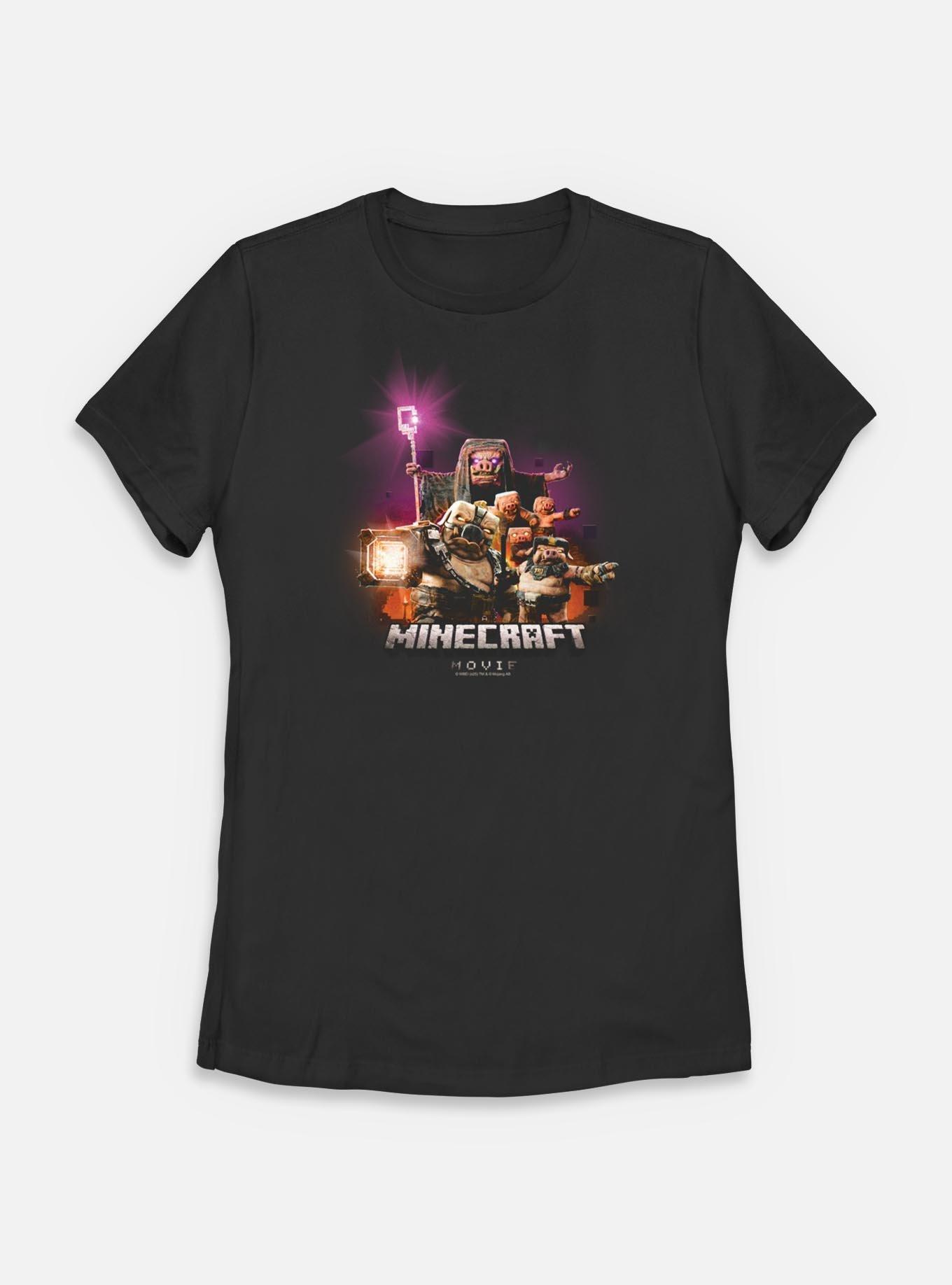 A Minecraft Movie Piglins Attack Womens T-Shirt, BLACK, hi-res