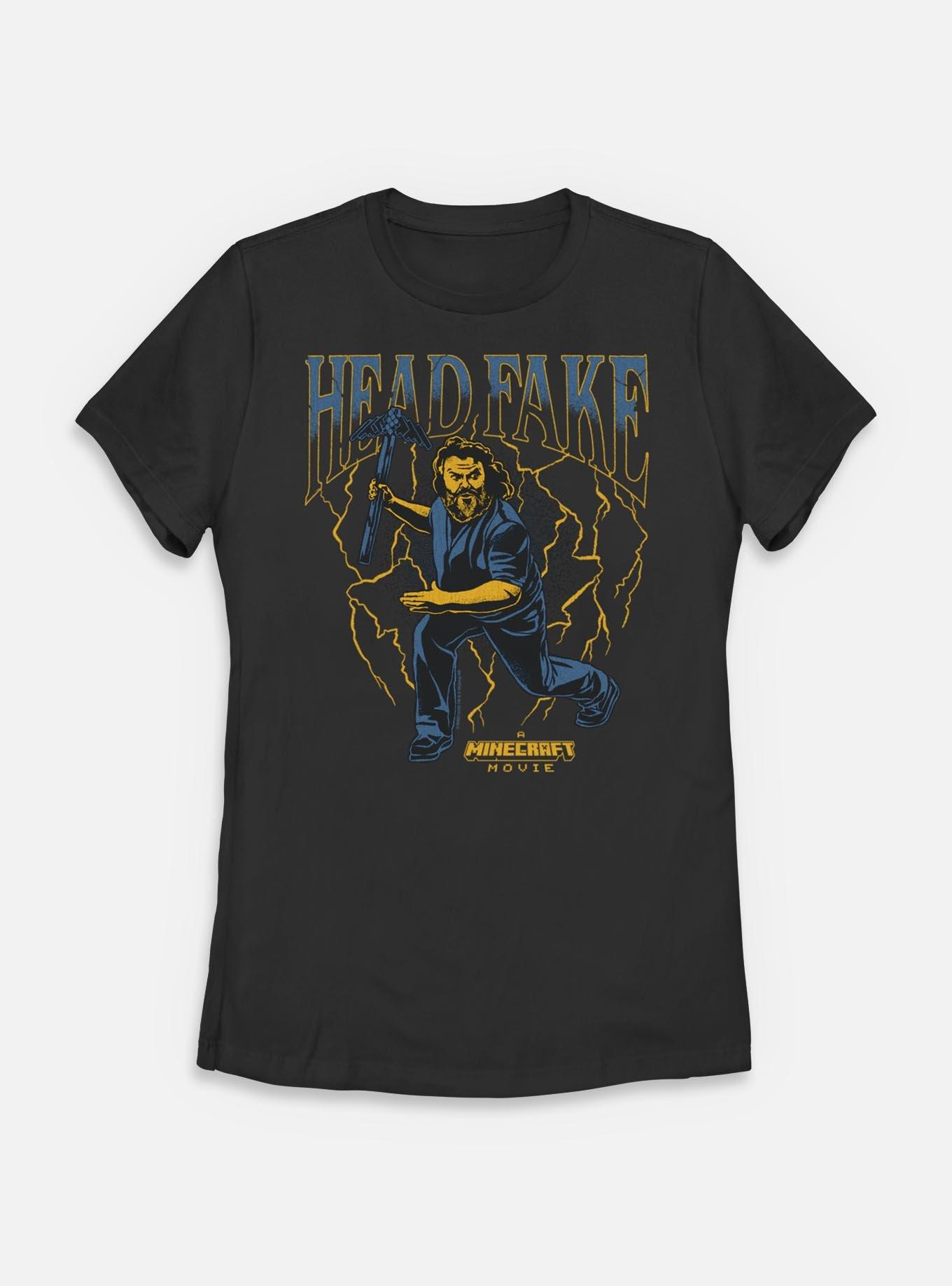 A Minecraft Movie Head Fake Womens T-Shirt, BLACK, hi-res