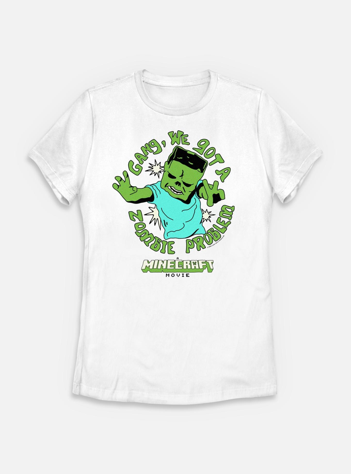 A Minecraft Movie Zombie Problem Womens T-Shirt, WHITE, hi-res