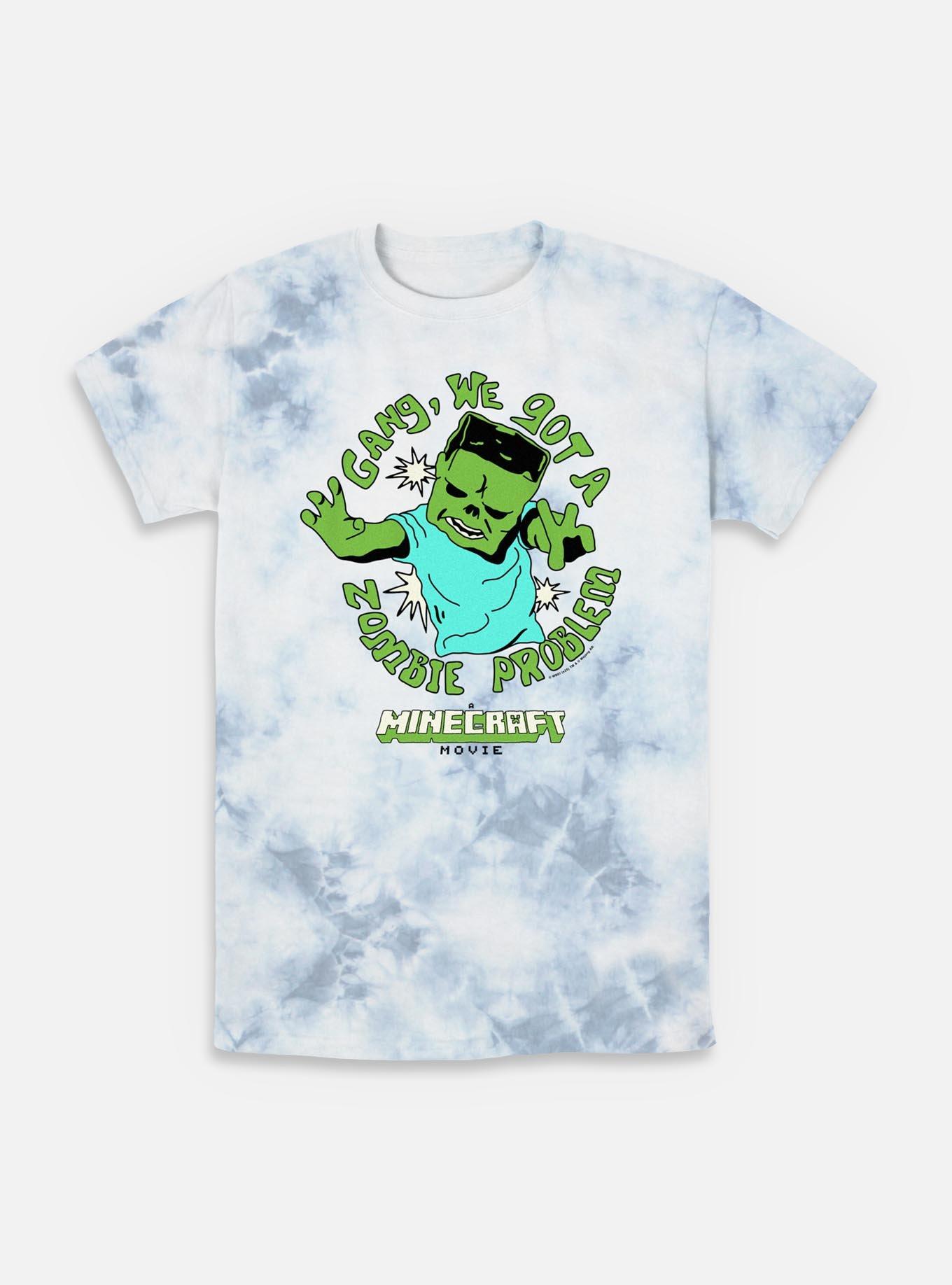 A Minecraft Movie Zombie Problem Tie-Dye T-Shirt, WHITEBLUE, hi-res