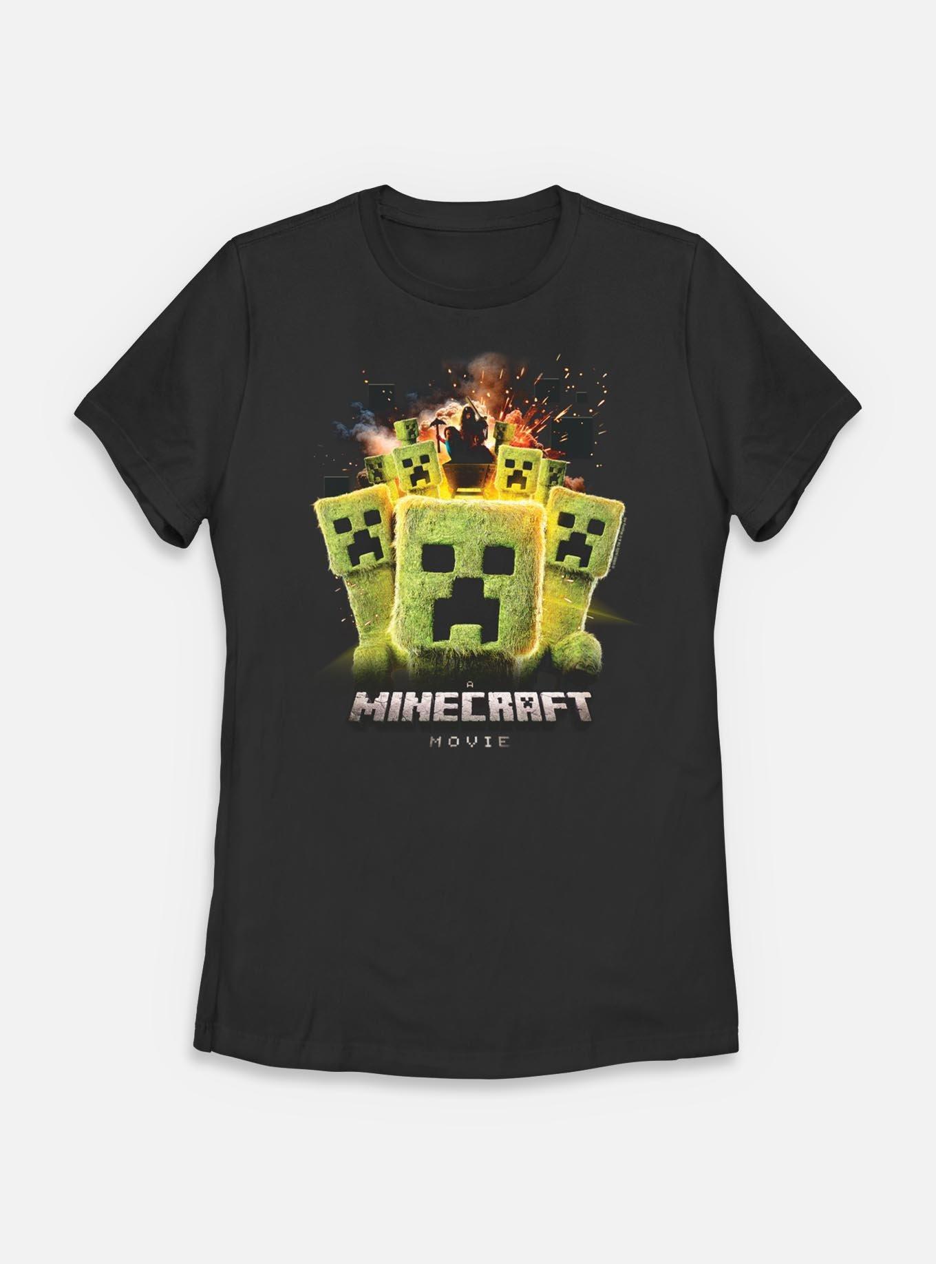 A Minecraft Movie Group Of Creeps Womens T-Shirt, BLACK, hi-res