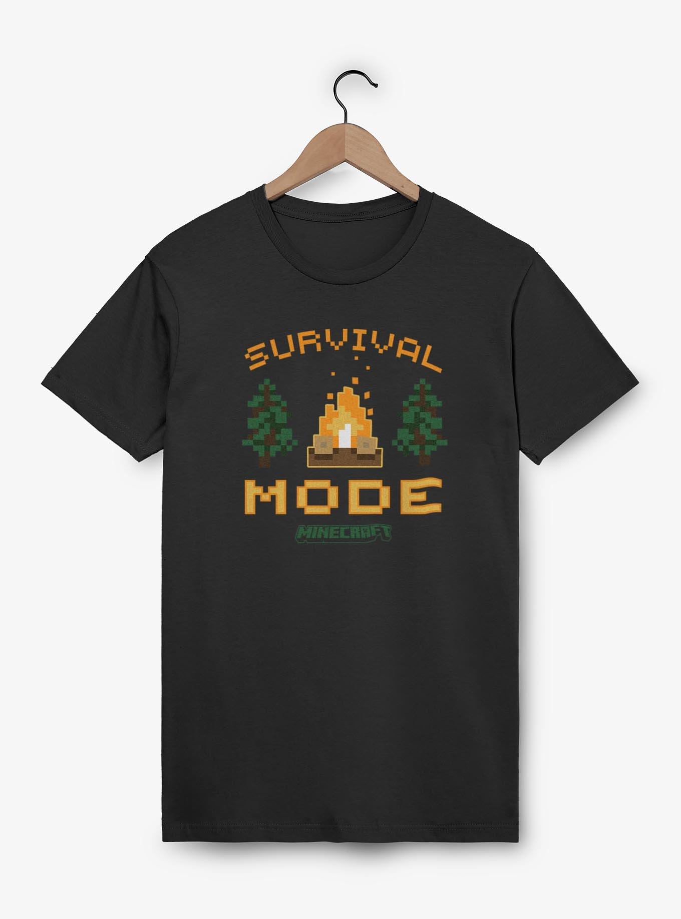 Minecraft Camp Fire Survival T-Shirt, BLACK, hi-res