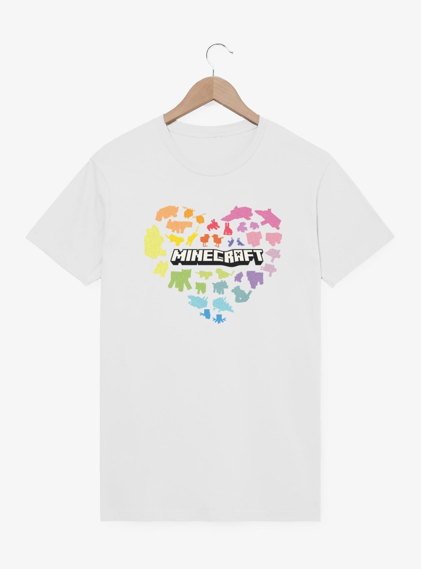 Minecraft Heart T-Shirt, WHITE, hi-res