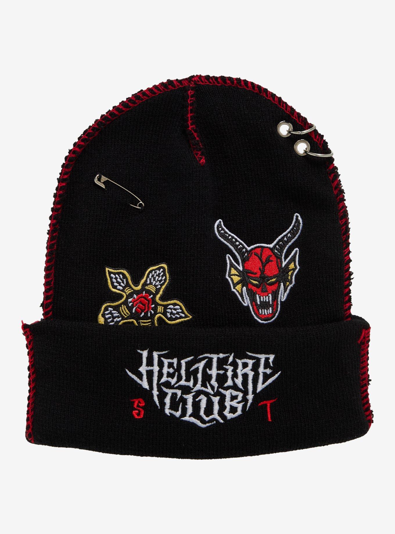 Stranger Things Hellfire Club Pierced Beanie, , hi-res
