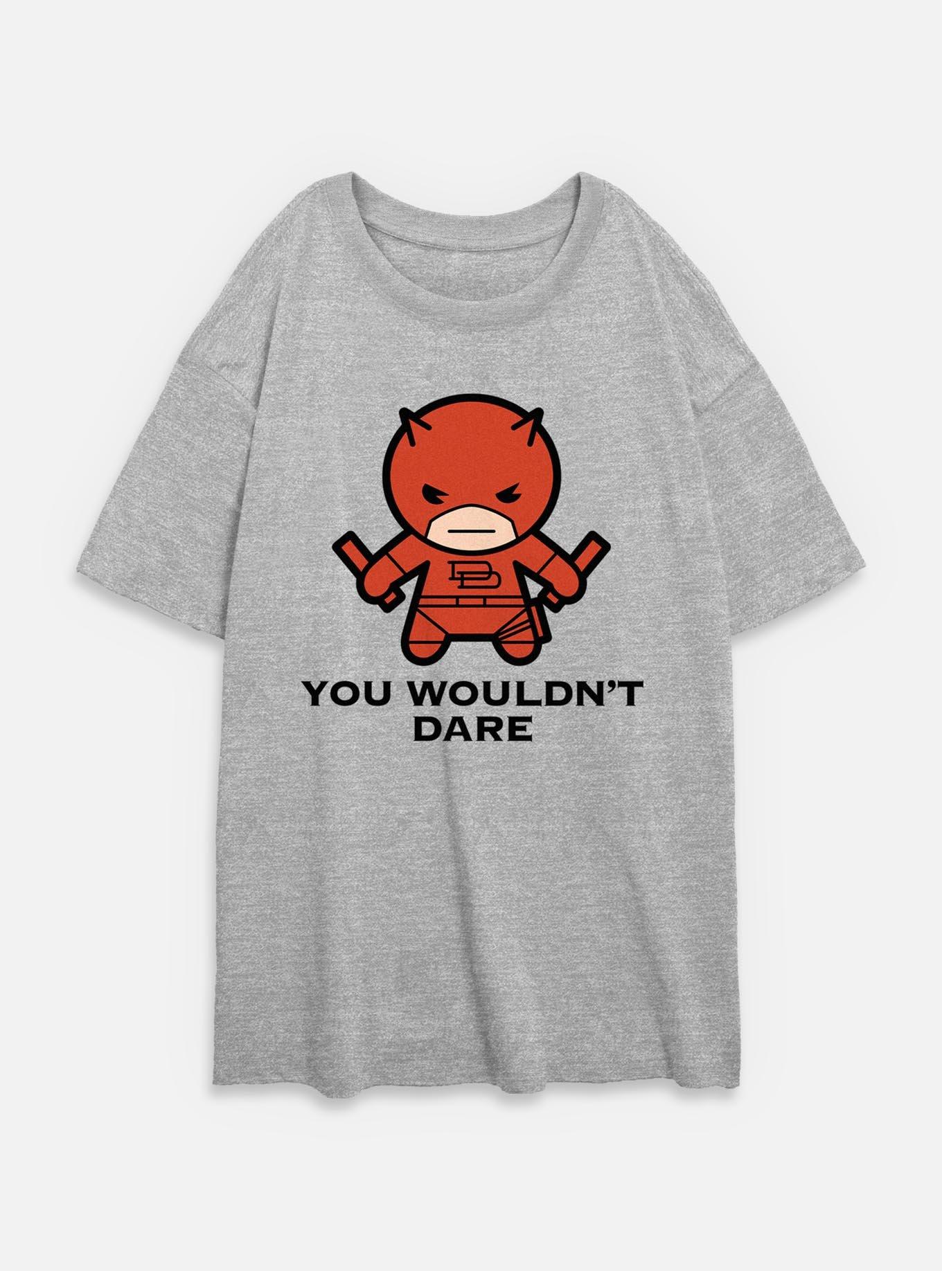 Marvel Daredevil Don't Dare Womens Oversized T-Shirt, ATH HTR, hi-res