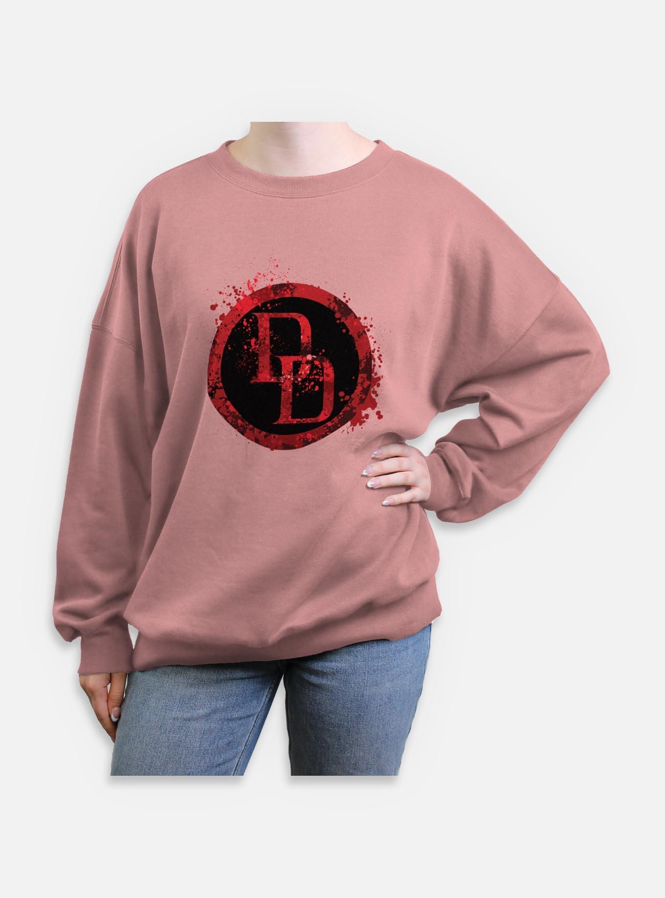 Marvel Daredevil DD Spatter Icon Womens Oversized Sweatshirt, , hi-res