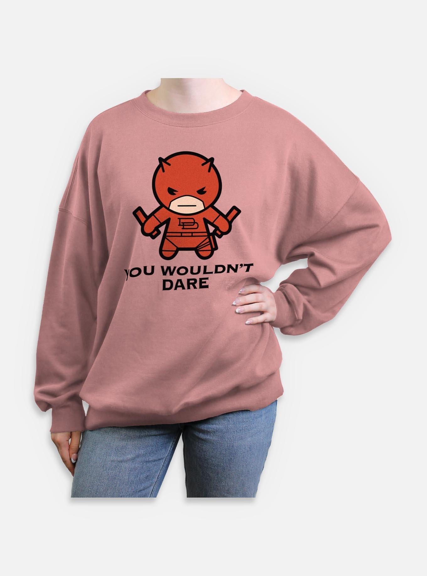 Marvel Daredevil Don't Dare Womens Oversized Sweatshirt, , hi-res