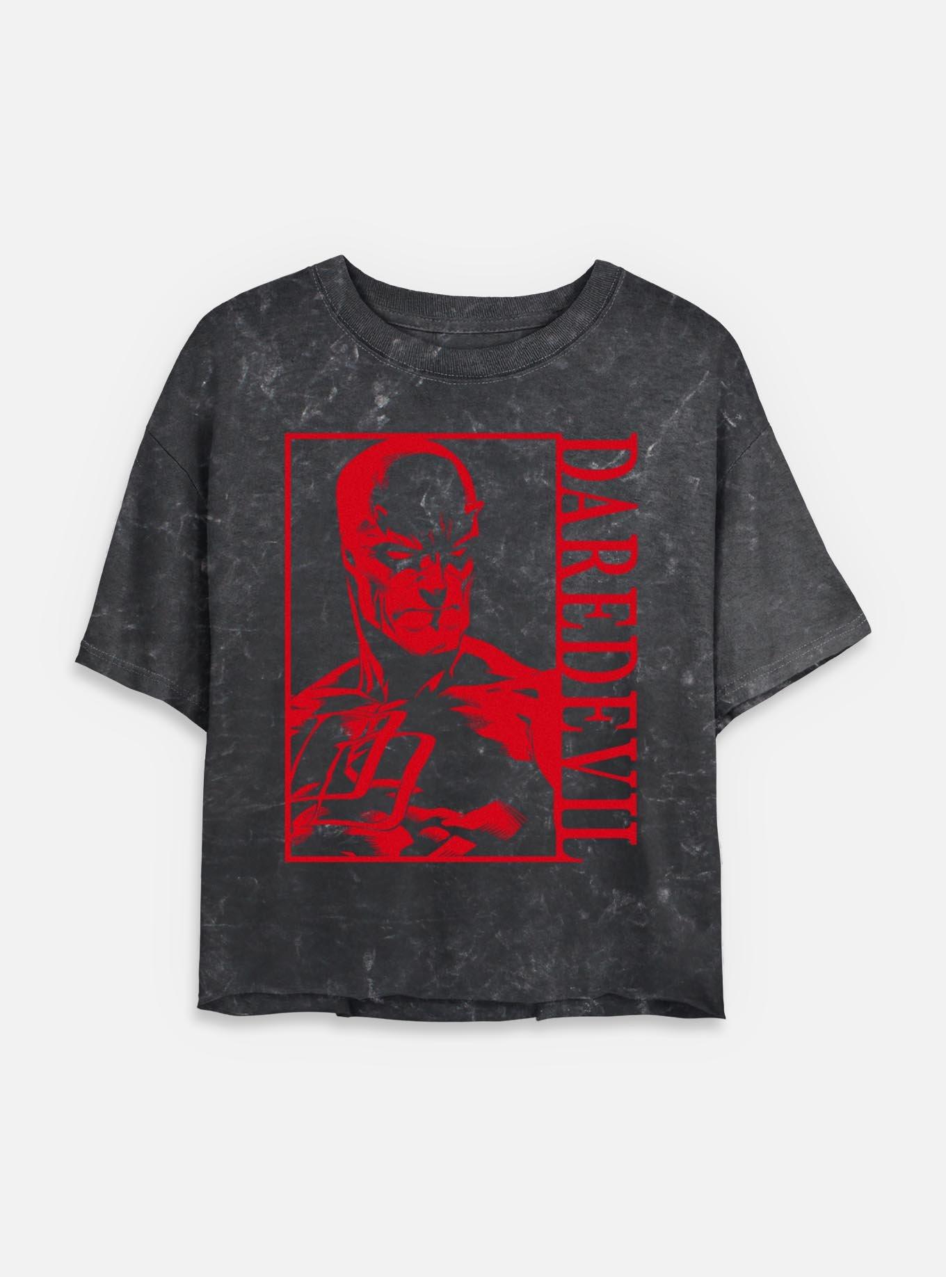 Marvel Daredevil Portrait Box Womens Tie-Dye Crop T-Shirt, , hi-res
