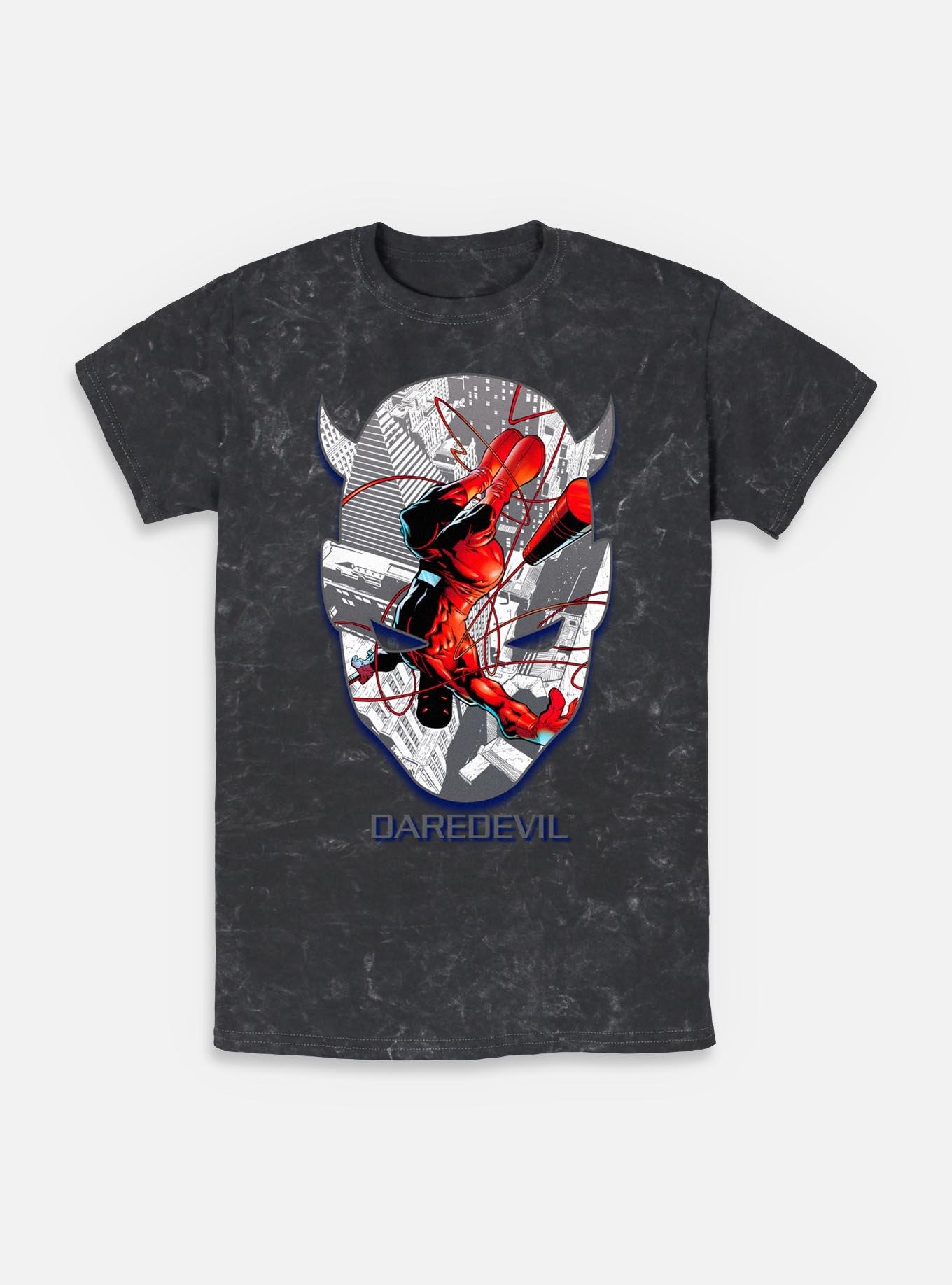 Marvel Daredevil Face Mask Mineral Wash T-Shirt, , hi-res