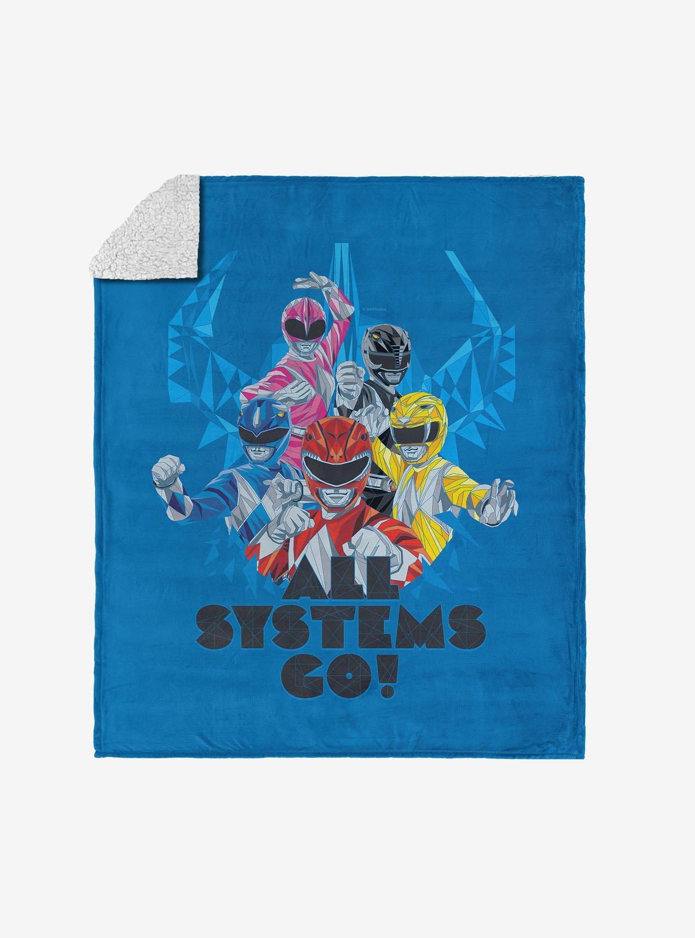 Mighty Morphin Power Rangers All Systems Go Silk Touch Sherpa Throw Blanket, , hi-res