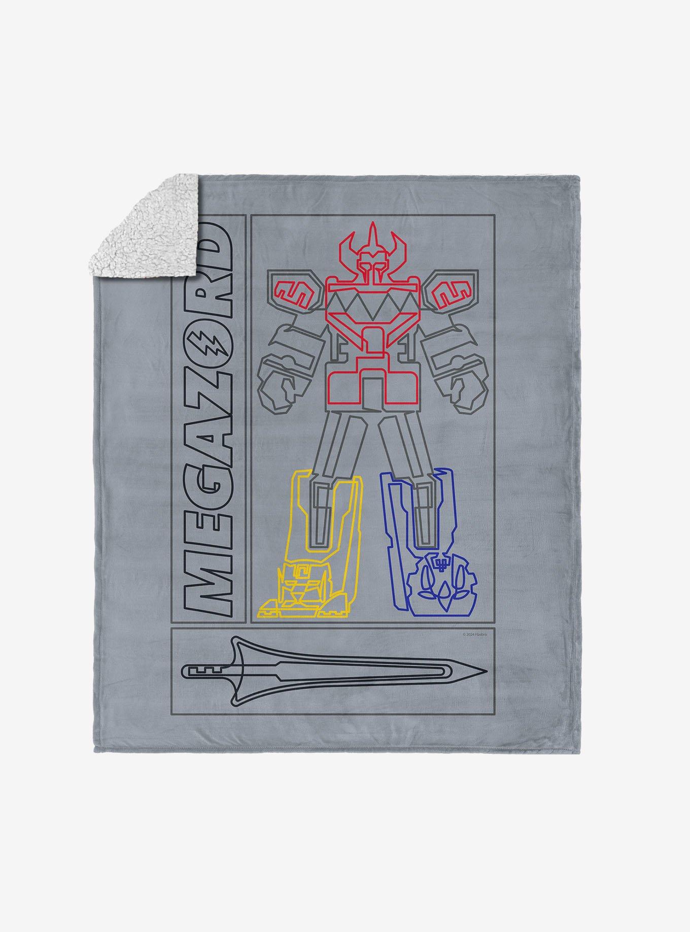 Mighty Morphin Power Rangers Megazord Silk Touch Sherpa Throw Blanket, , hi-res