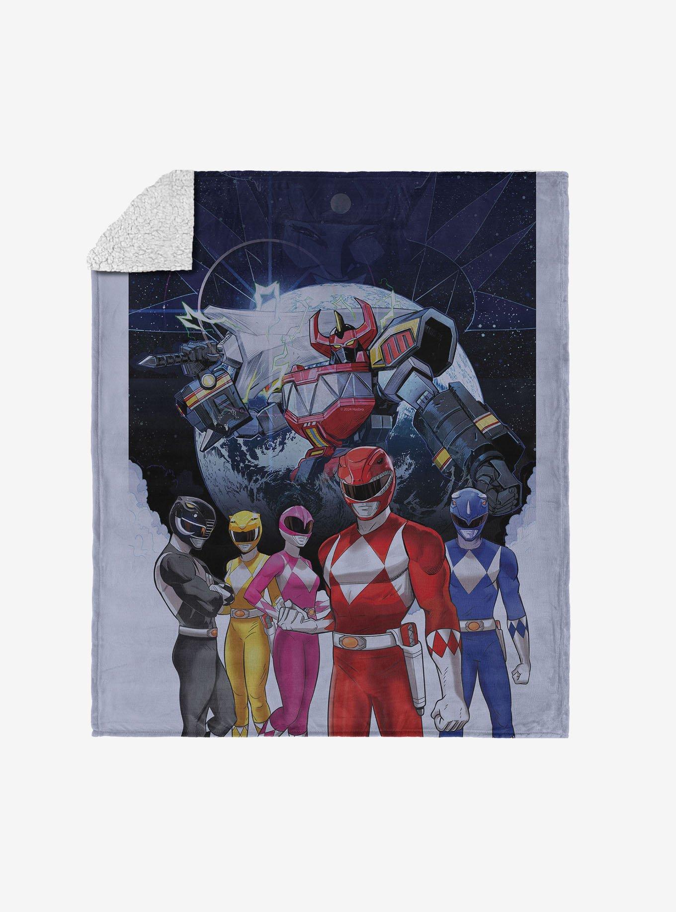 Mighty Morphin Power Rangers Silk Touch Sherpa Throw Blanket, , hi-res