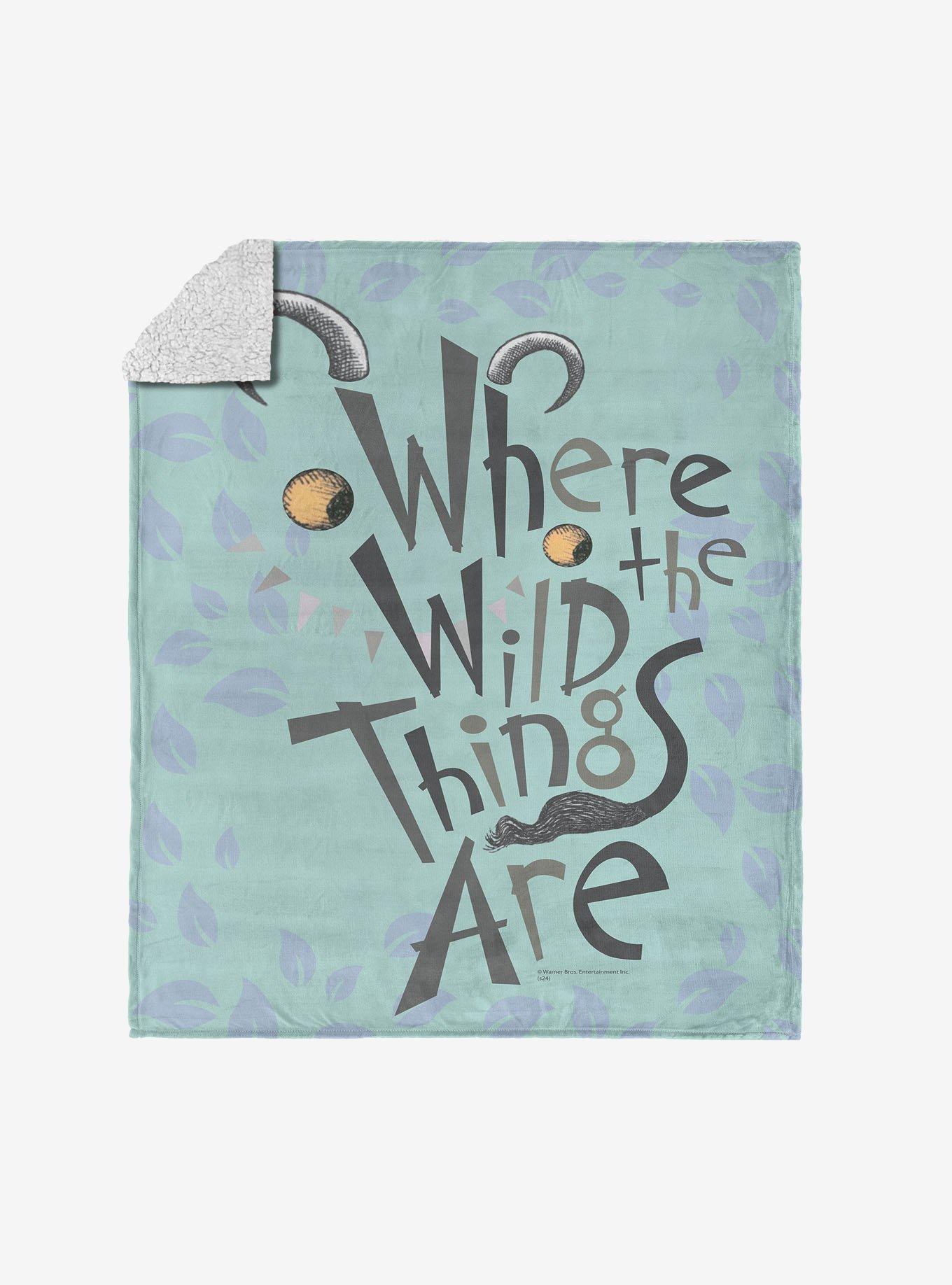 Where The Wild Things Are In The Leaves Silk Touch Sherpa Throw Blanket, , hi-res