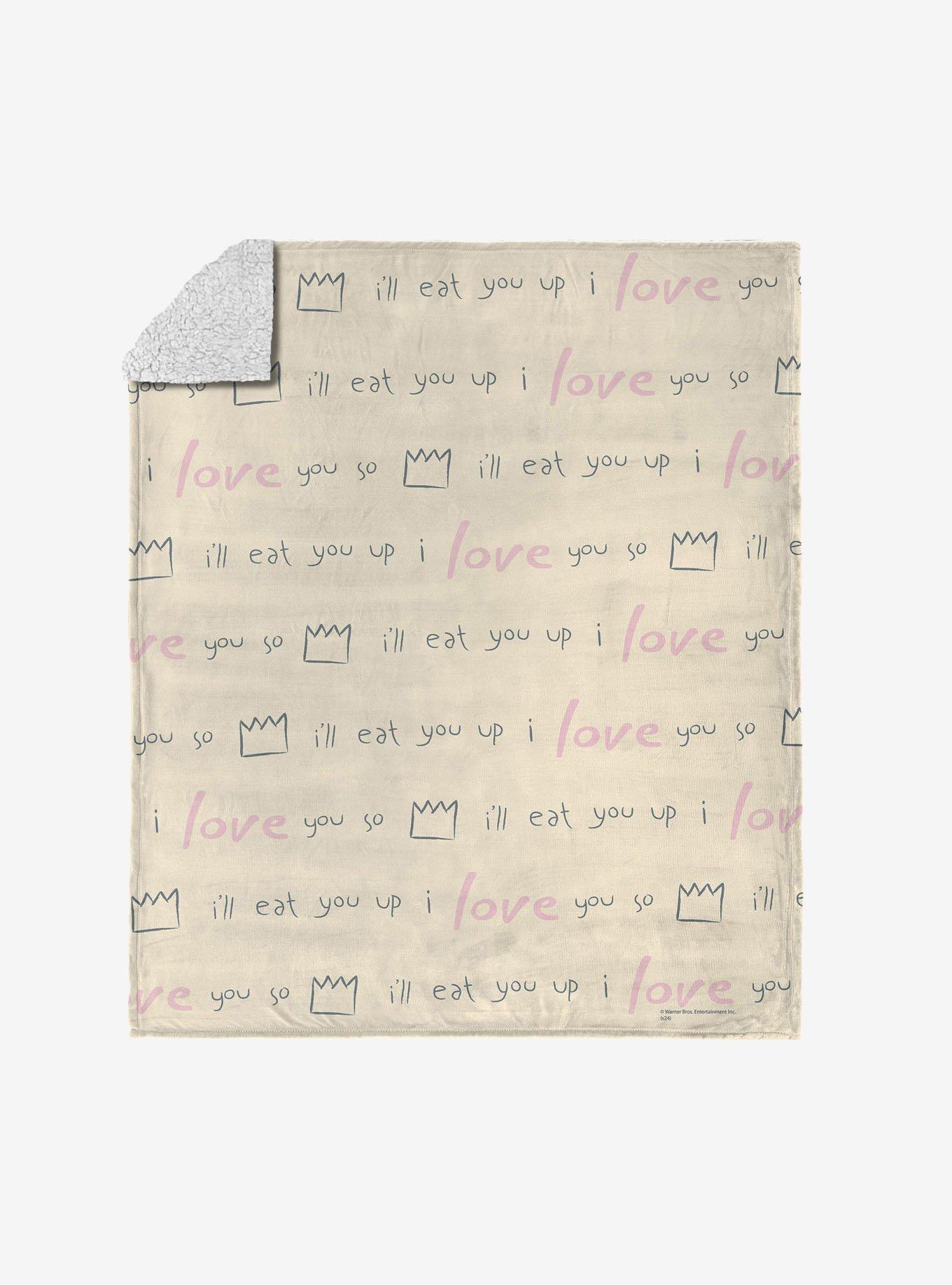 Where The Wild Things Are We'll Eat You Up Silk Touch Sherpa Throw Blanket, , hi-res