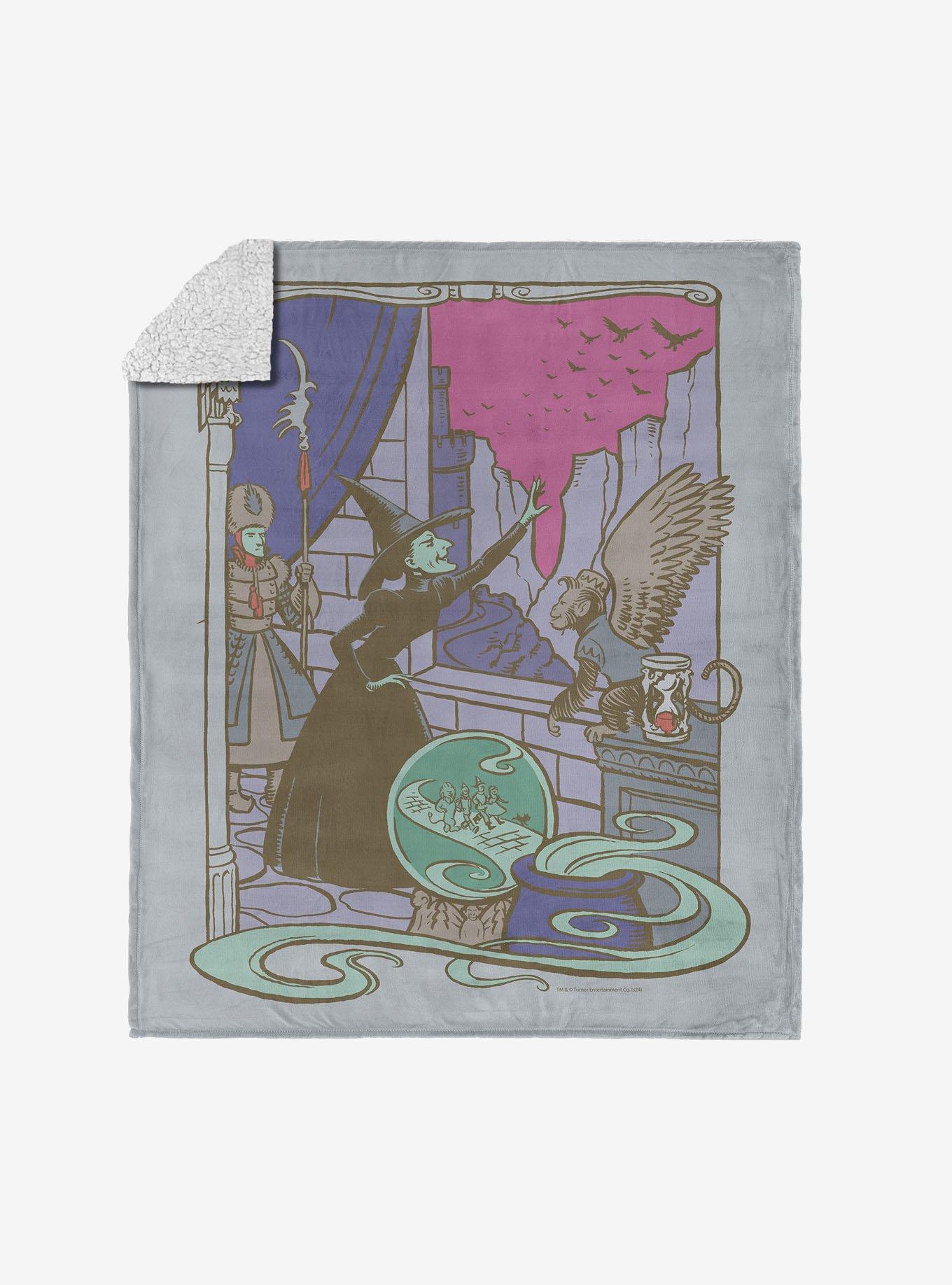 The Wizard of Oz Wicked Witch Silk Touch Sherpa Throw Blanket, , hi-res