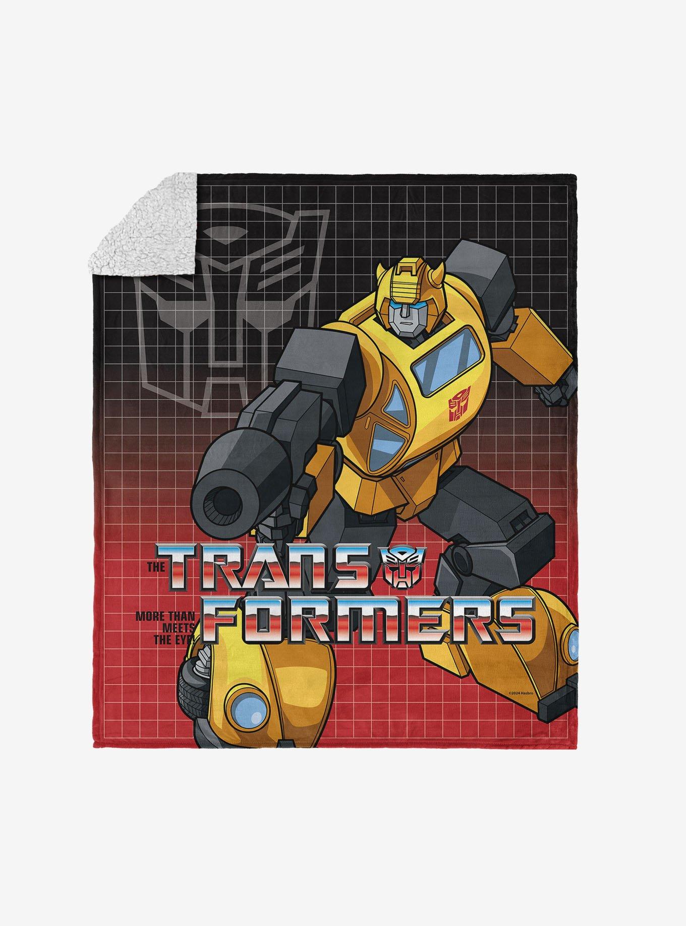 Transformers G1 Optimus Prime and Megatron Silk Touch Sherpa Throw Blanket, , hi-res