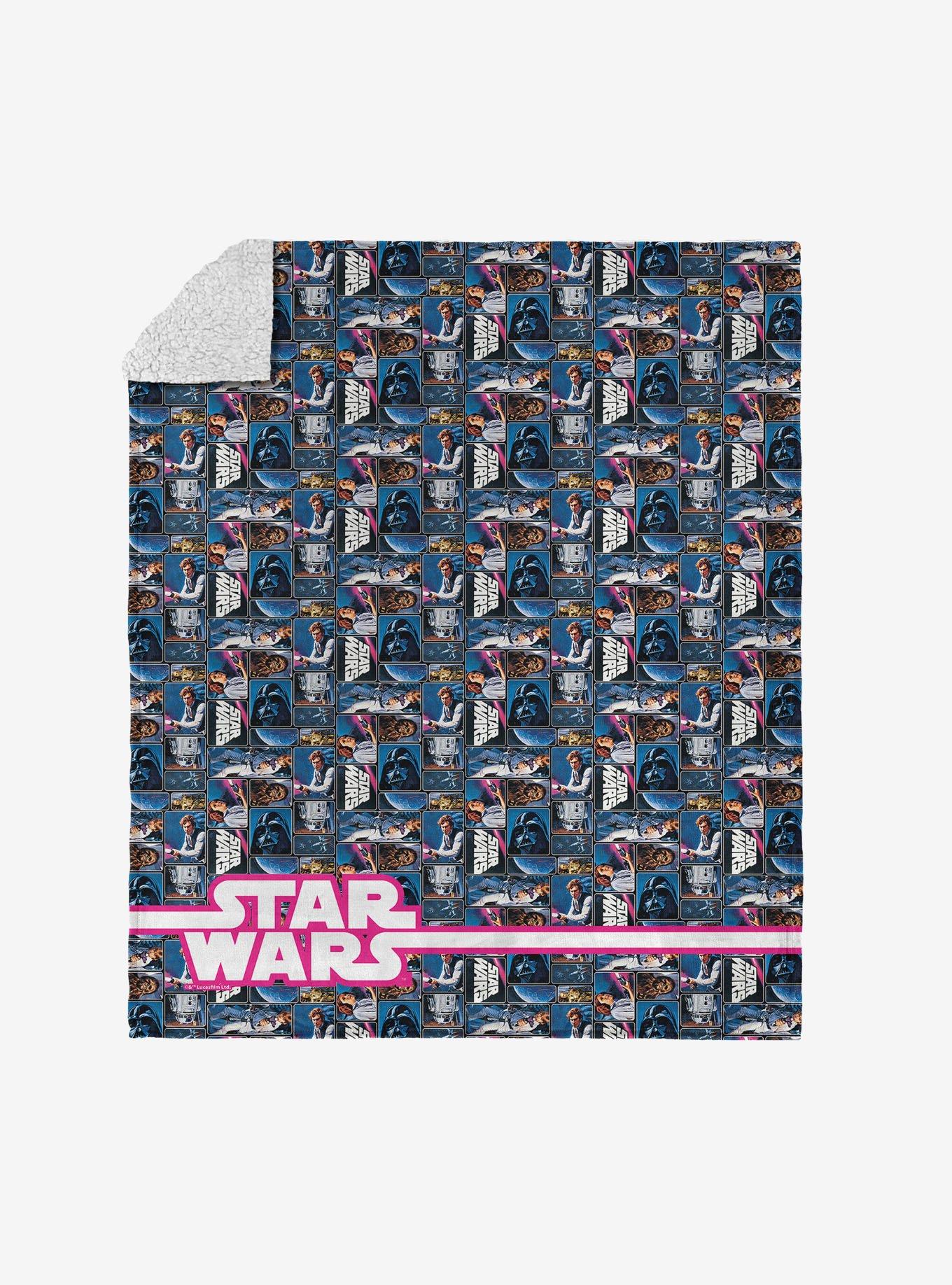 Star Wars Classic Repeats and Patterns A New Hope Silk Touch Sherpa Throw Blanket, , hi-res