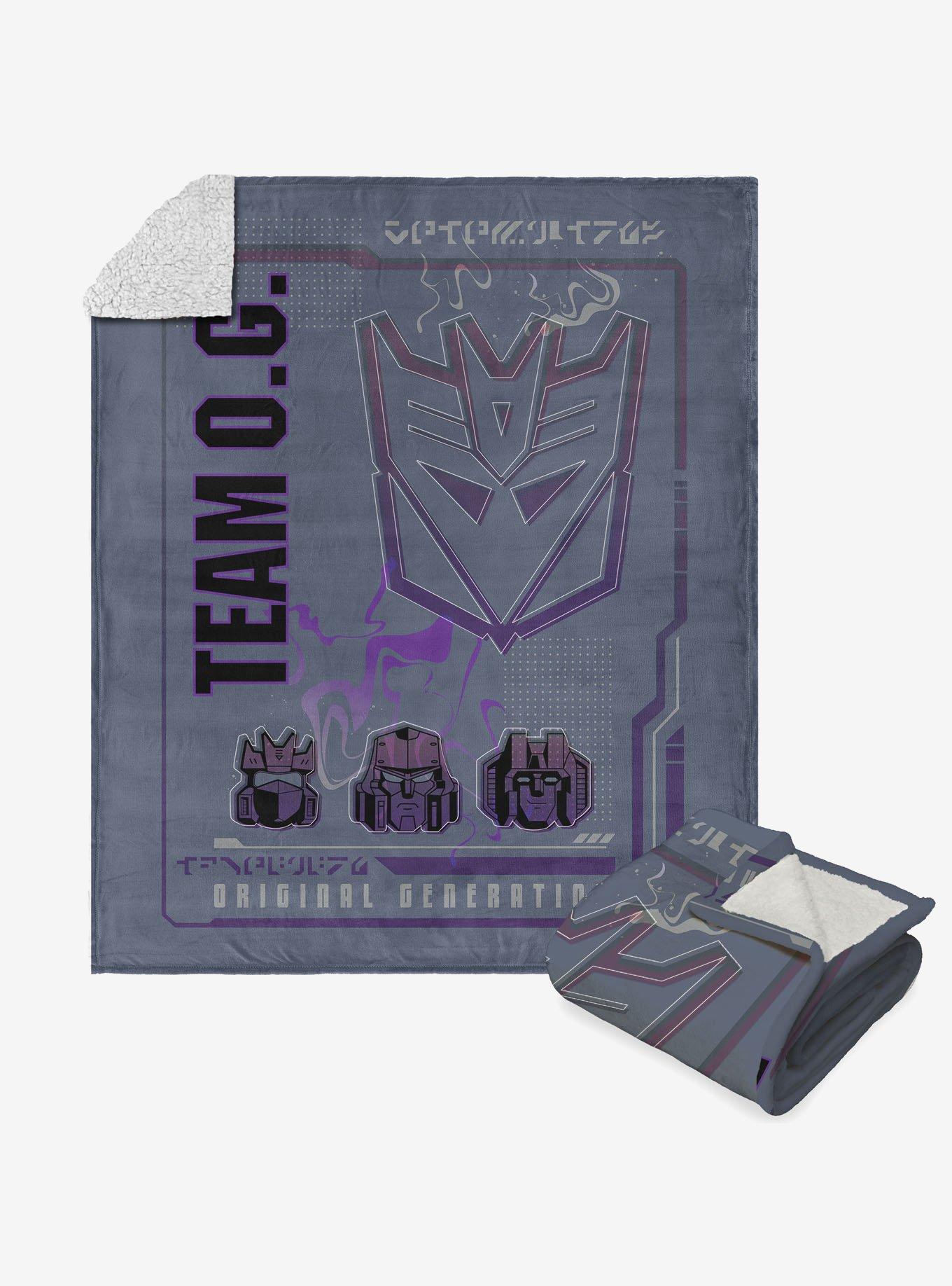 Transformers G1 Grid Starscream Silk Touch Sherpa Throw Blanket, , hi-res