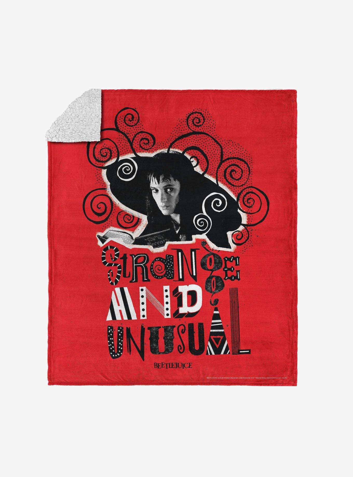 Beetlejuice So So Strange Silk Touch Sherpa Throw Blanket, , hi-res