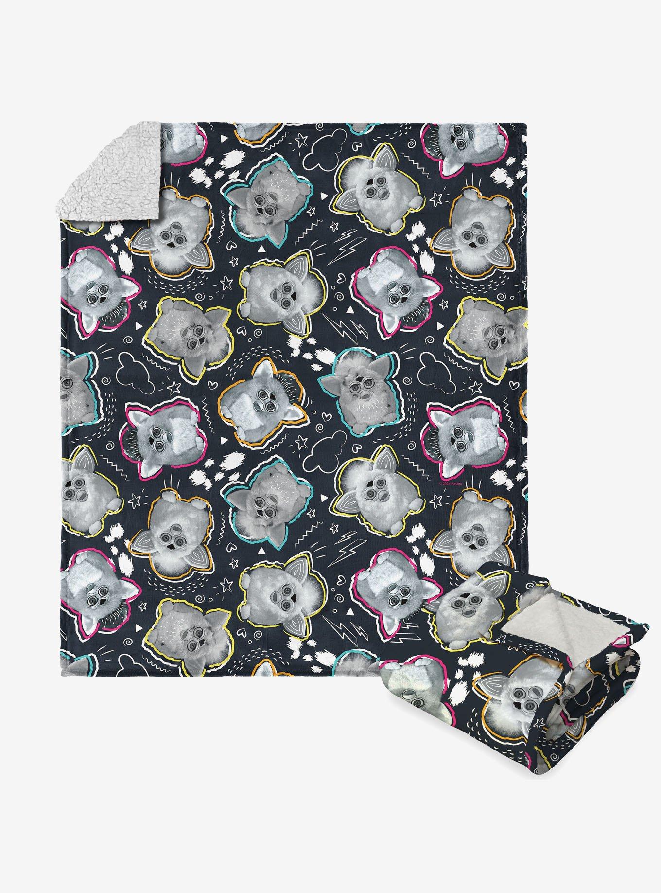 Furby Retro Furby Pattern Silk Touch Throw Blanket, , hi-res