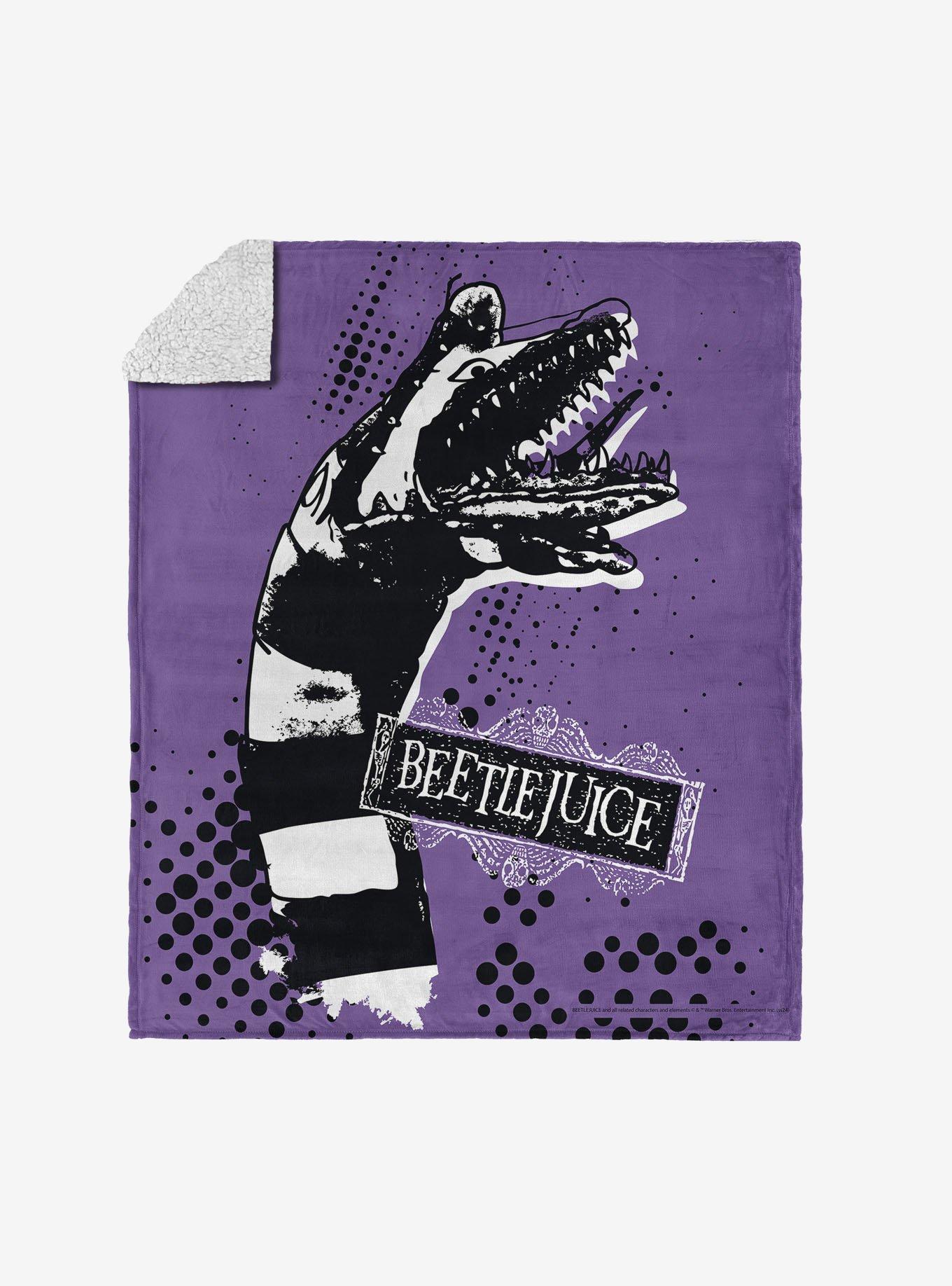 Beetlejuice I Hate Sandworms Silk Touch Sherpa Throw Blanket, , hi-res
