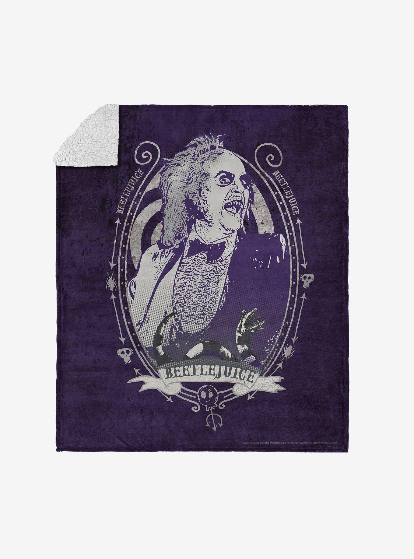 Beetlejuice Big Dark Room Silk Touch Sherpa Throw Blanket,All Products : American Fashion Style Bags On Sale