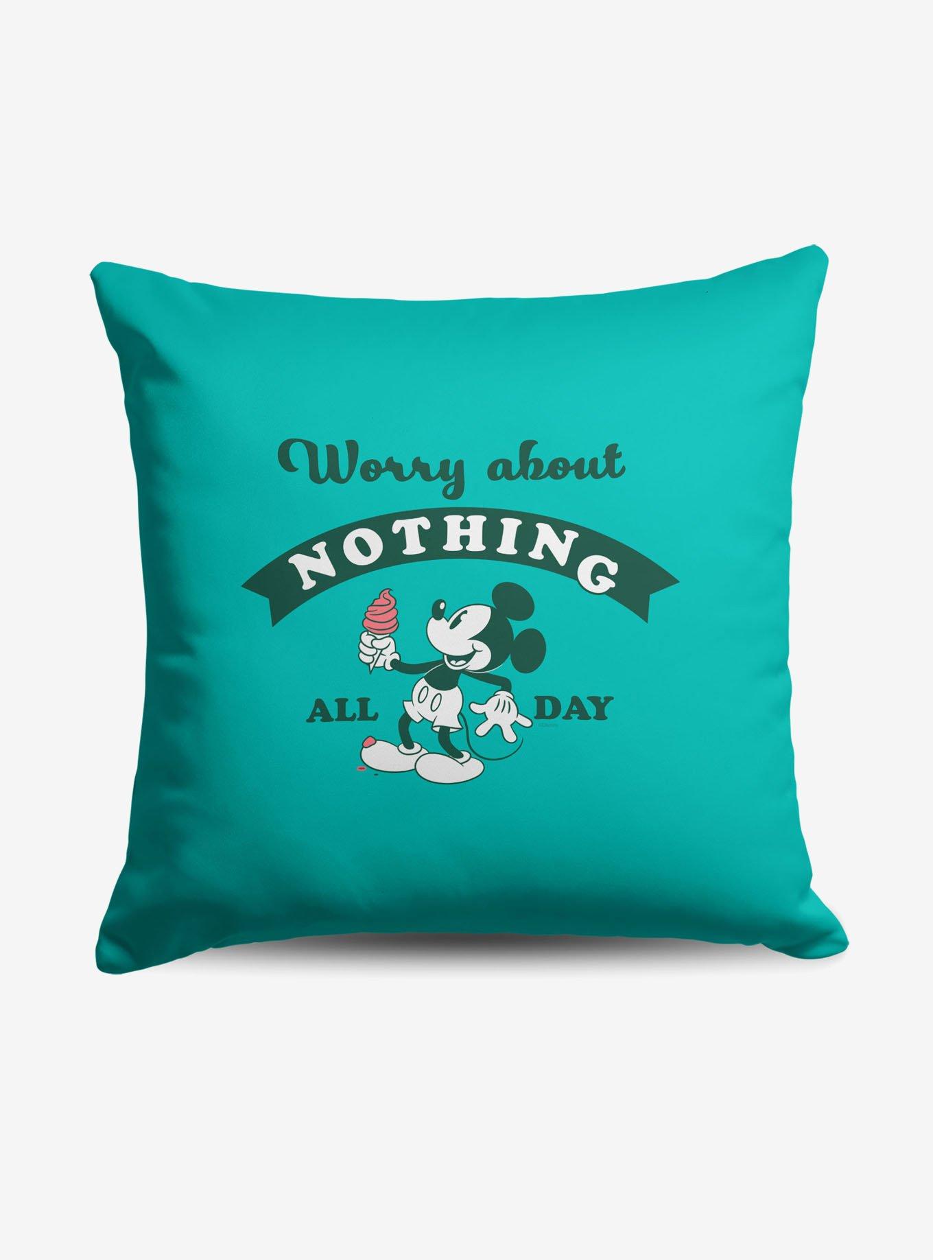 Disney Mickey Mouse Worry About Nothing Throw Pillow, , hi-res