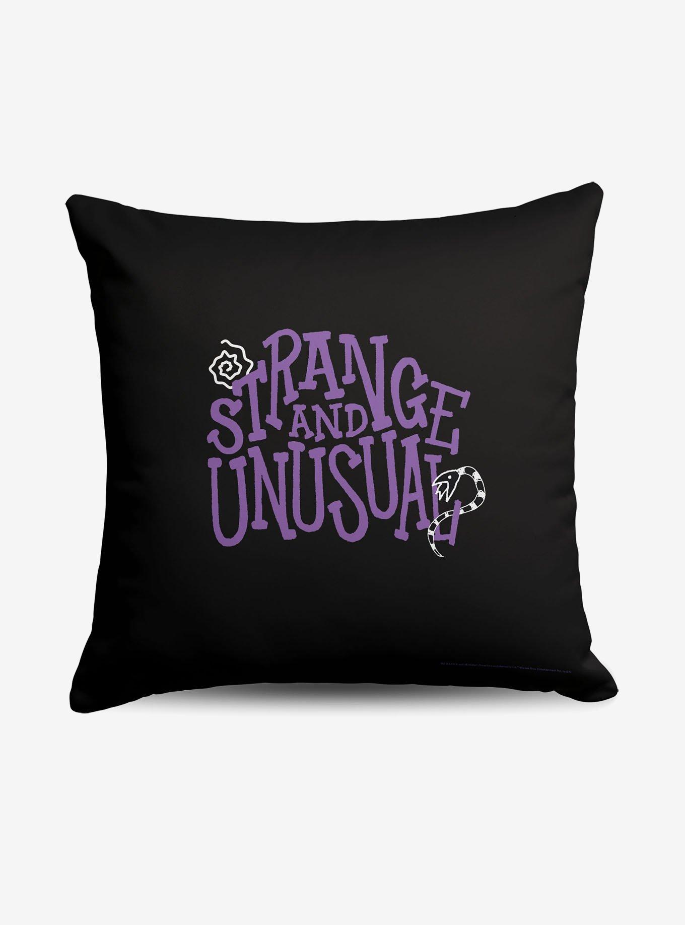 Beetlejuice Strange and Unusual Throw Pillow,Specials : American Fashion Style Bags On Sale
