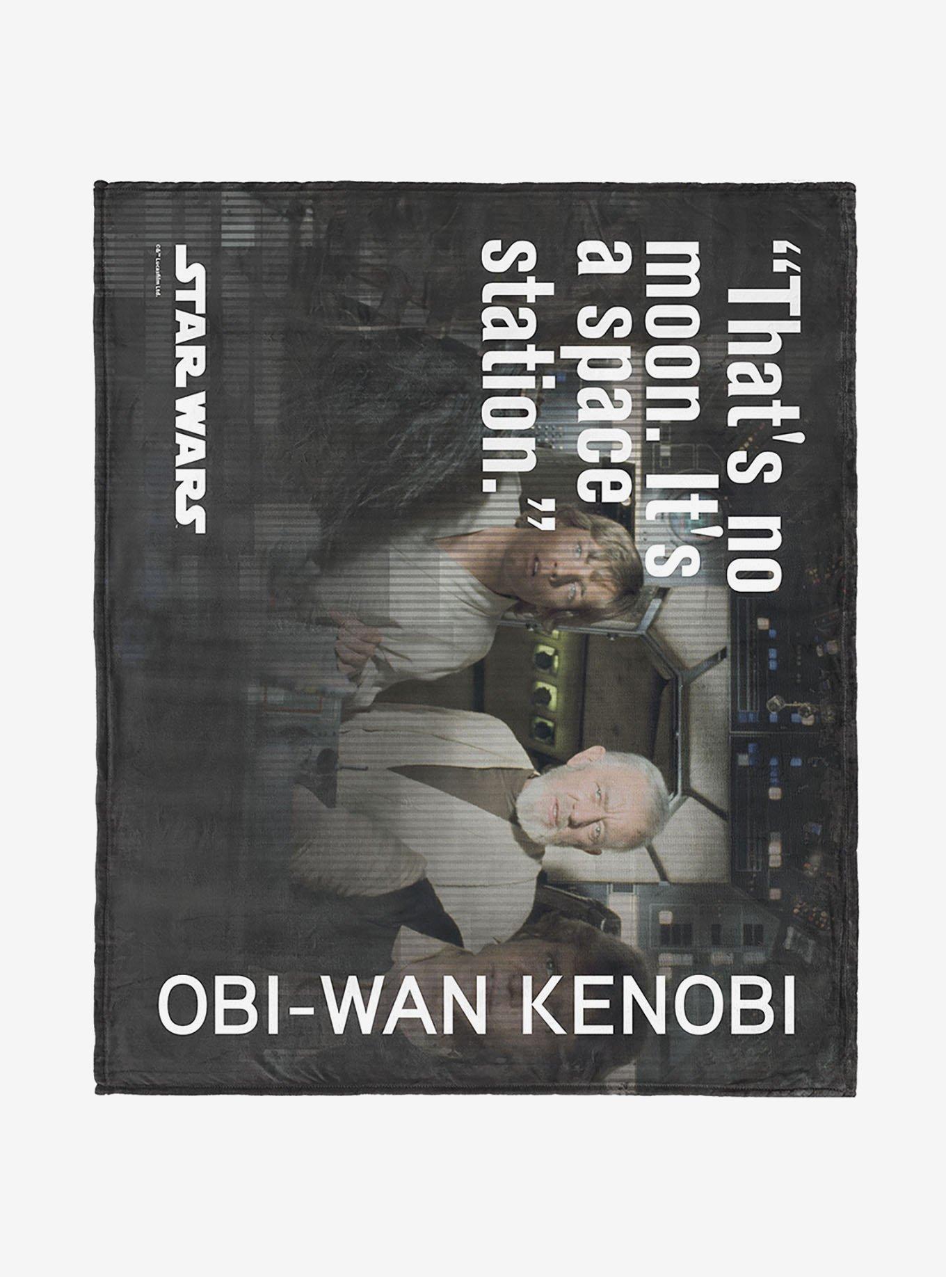 Star Wars Classic Quotes Obi-Wan No Moon 40x50" Silk Touch Throw Blanket, , hi-res