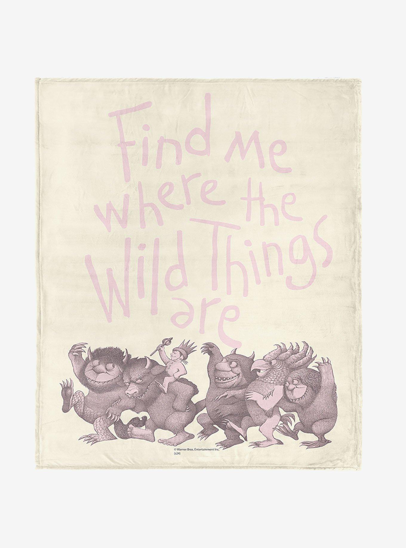 Where The Wild Things Are Find Me Pink 40x50" Silk Touch Throw Blanket, , hi-res