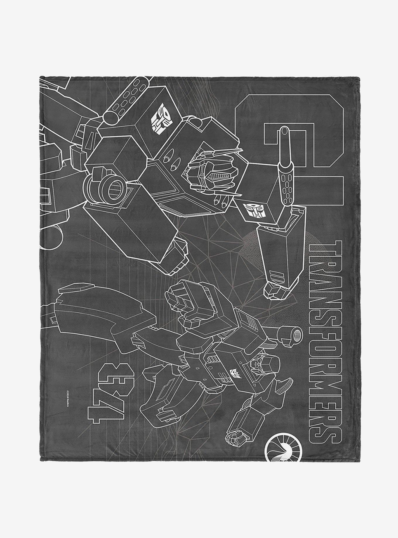 Transformers G1 Optimus Prime and Megatron 40x50" Silk Touch Throw Blanket, , hi-res