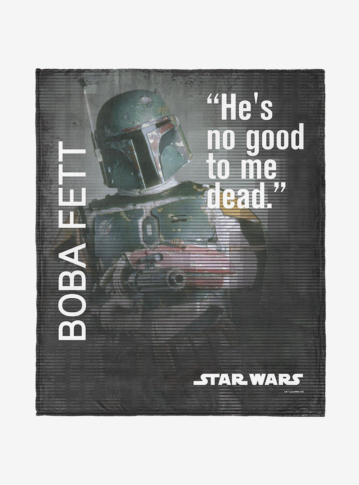 Star Wars Classic Quotes Boba Fett 40x50" Silk Touch Throw Blanket, , hi-res