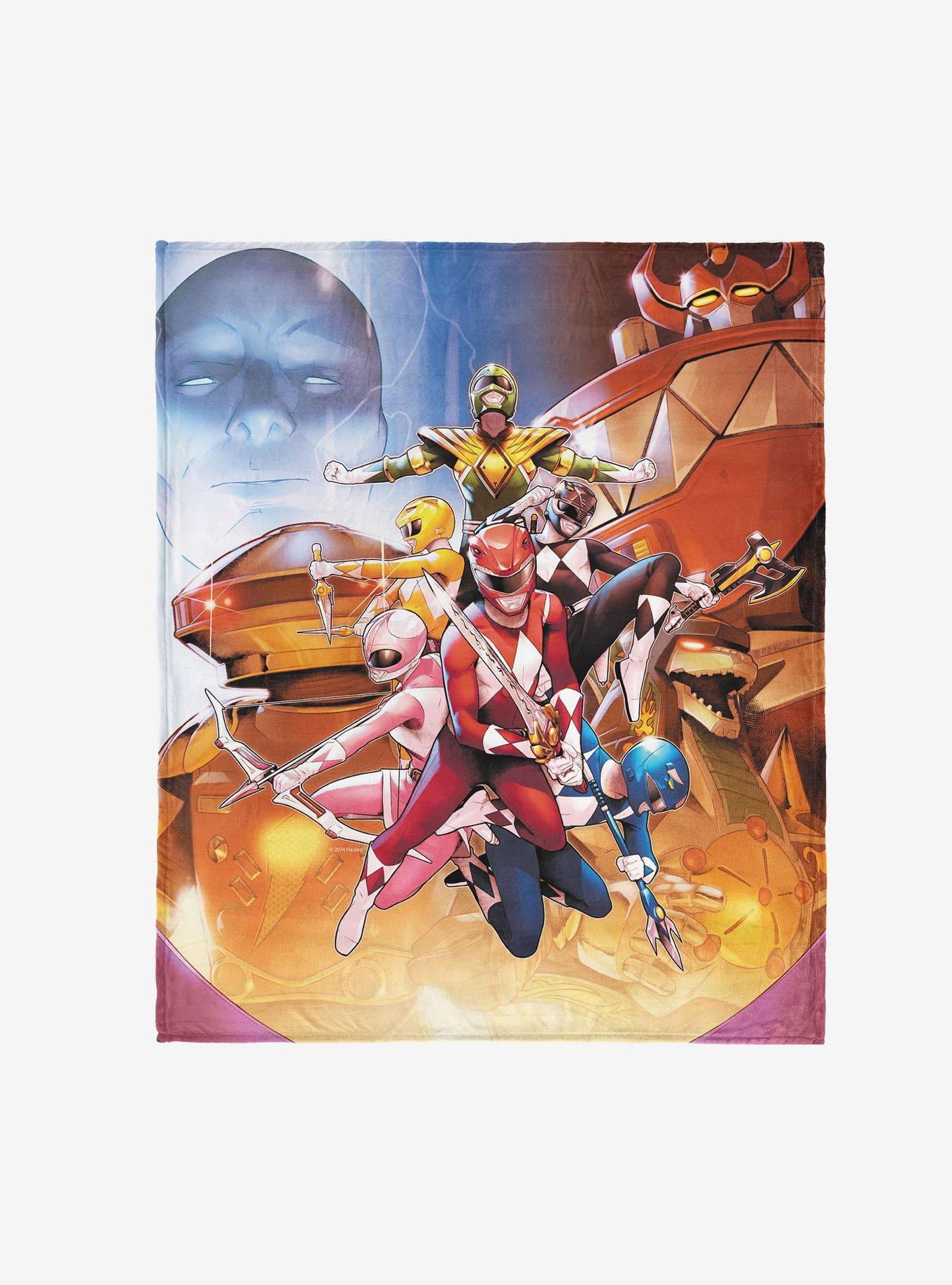 Mighty Morphin Power Rangers Vintage Rangers 50x60" Silk Touch Throw Blanket, , hi-res