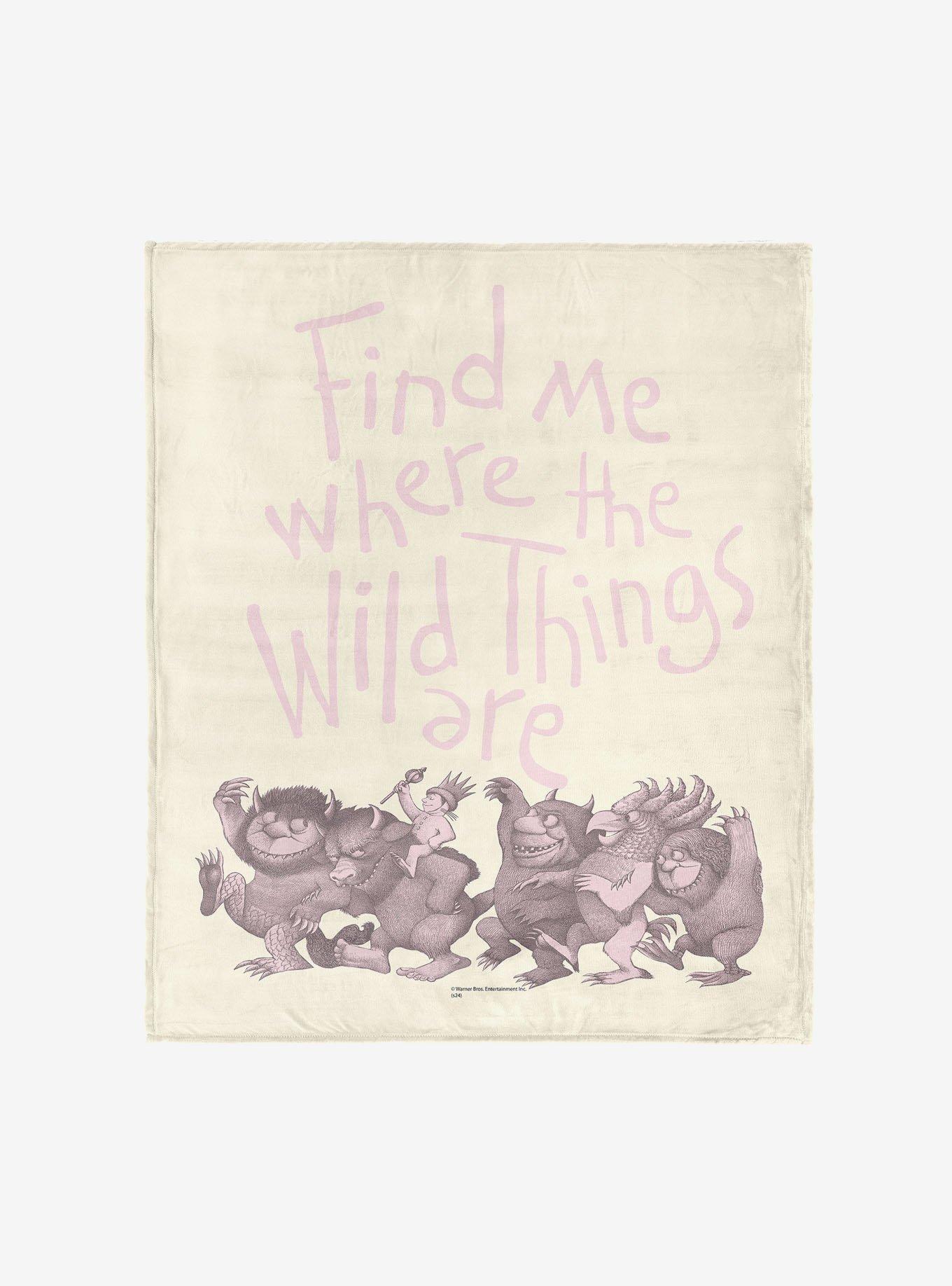 Where The Wild Things Are Find Me Pink 50x60" Silk Touch Throw Blanket, , hi-res