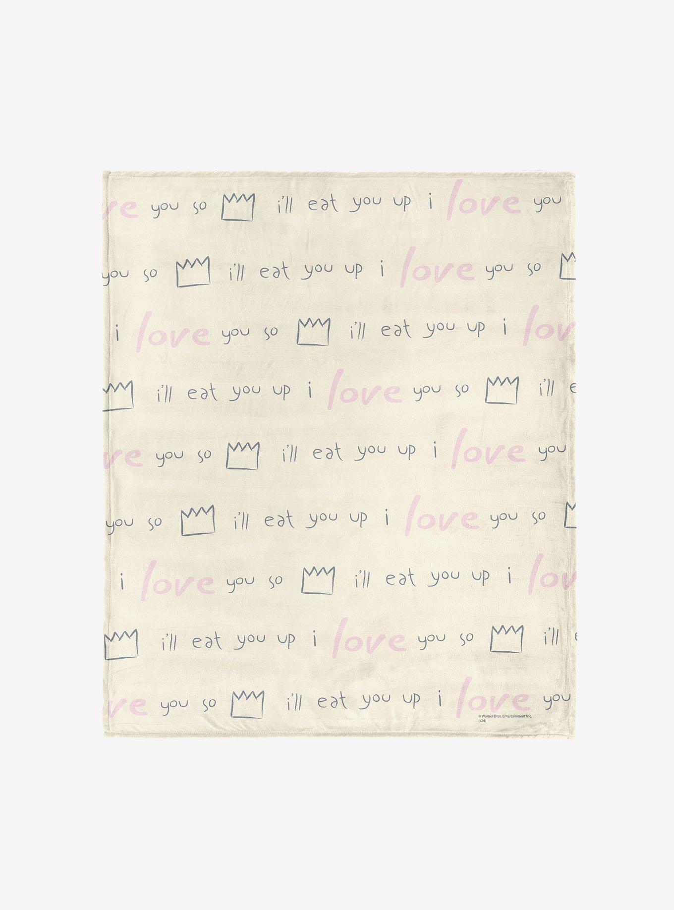 Where The Wild Things Are Love You So 50x60" Silk Touch Throw Blanket, , hi-res