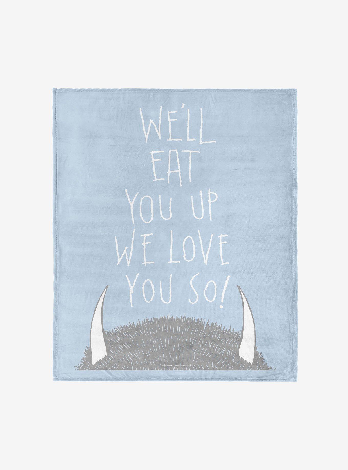 Where The Wild Things Are We'll Eat You Up 50x60" Silk Touch Throw Blanket, , hi-res