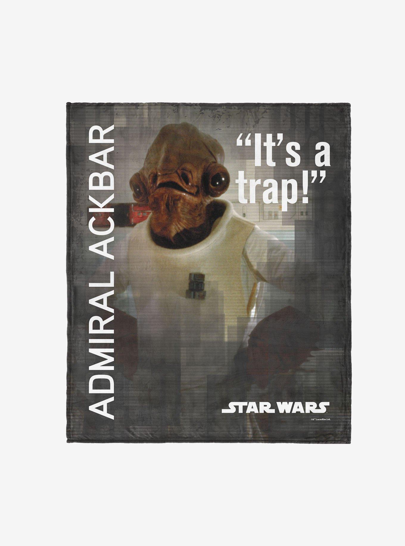 Star Wars Classic Quotes Admiral Ackbar 50x60" Silk Touch Throw Blanket, , hi-res