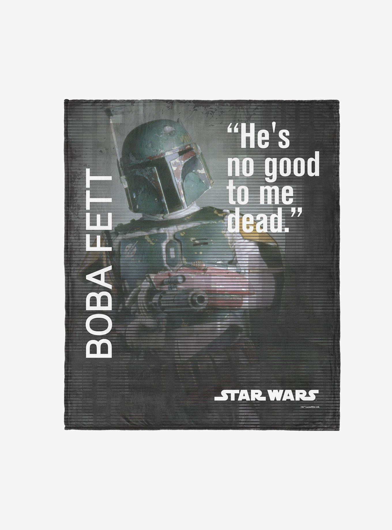 Star Wars Classic Quotes Boba Fett 50x60" Silk Touch Throw Blanket, , hi-res