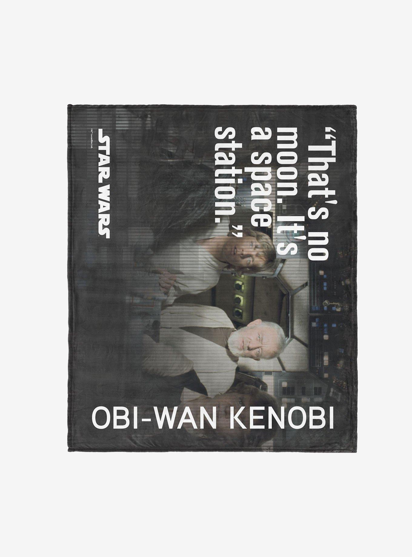 Star Wars Classic Quotes Obi-Wan No Moon 50x60" Silk Touch Throw Blanket, , hi-res