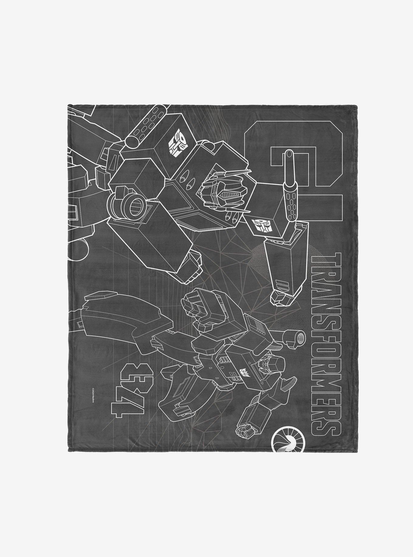 Transformers G1 Optimus Prime and Megatron 50x60" Silk Touch Throw Blanket, , hi-res