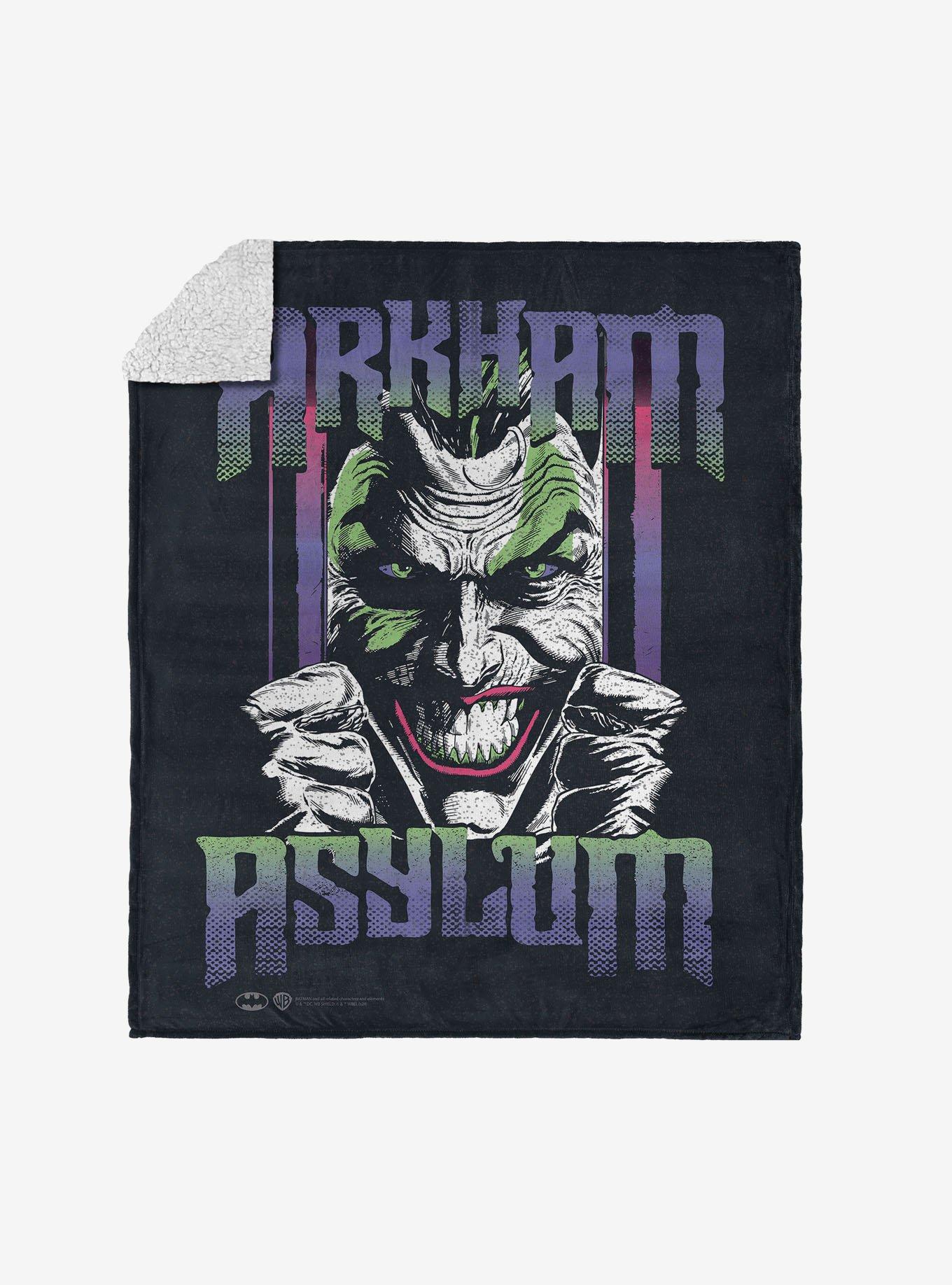 DC Comics Arkham Asylum Silk Touch Sherpa Throw Blanket, , hi-res