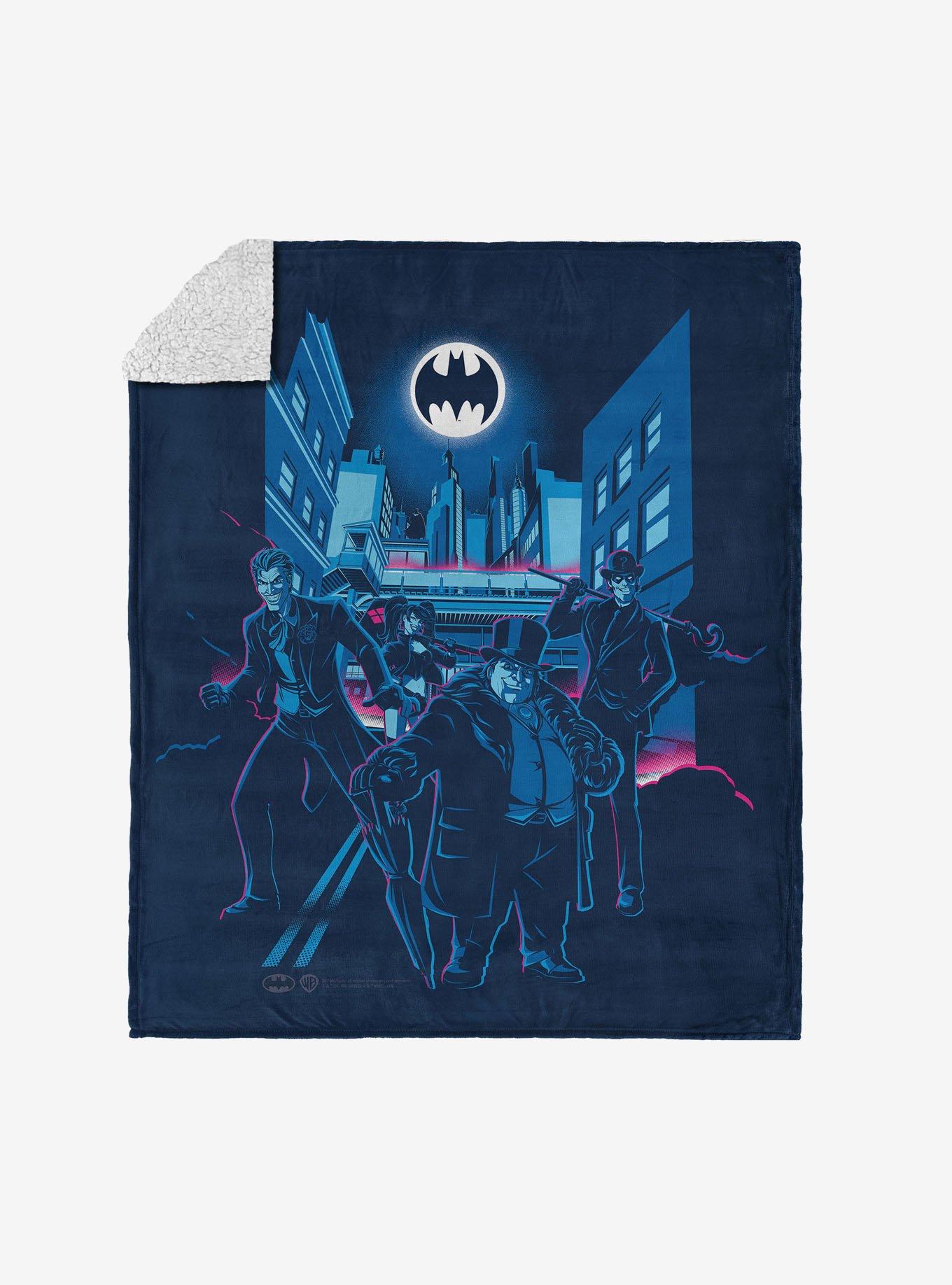 DC Comics Batman Villains Silk Touch Sherpa Throw Blanket, , hi-res