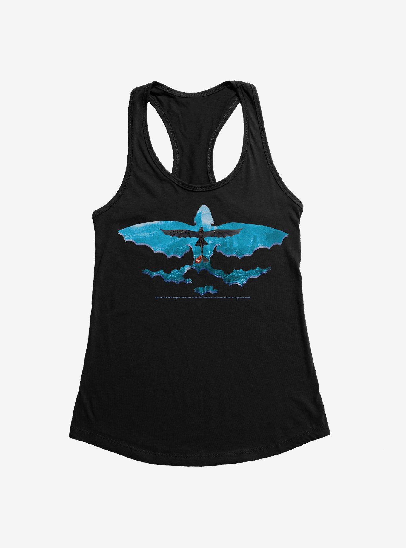 How To Train Your Dragon Catching Flight Girls Tank, BLACK, hi-res