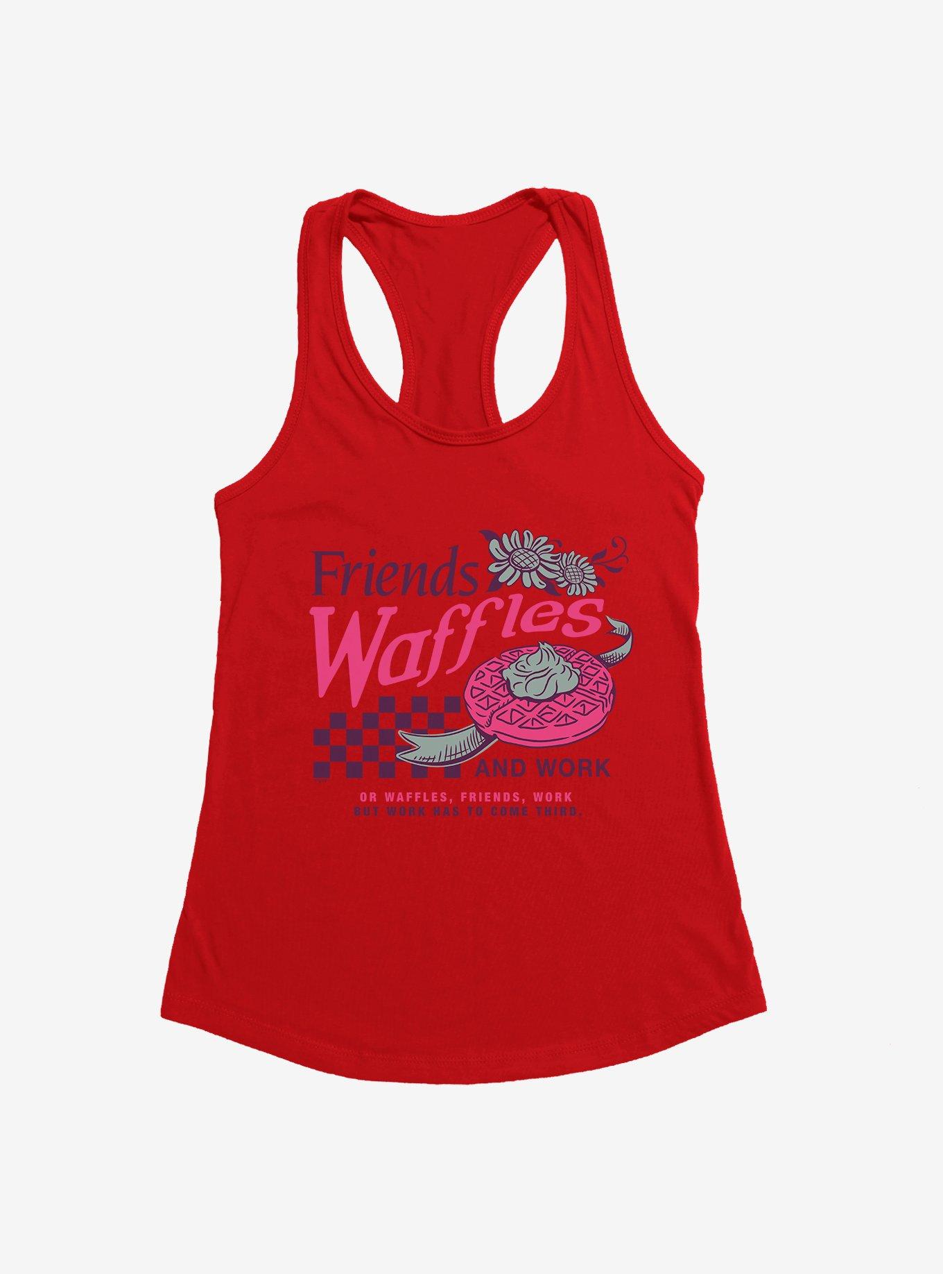 Parks And Recreation Friends Waffles And Work Girls Tank, , hi-res