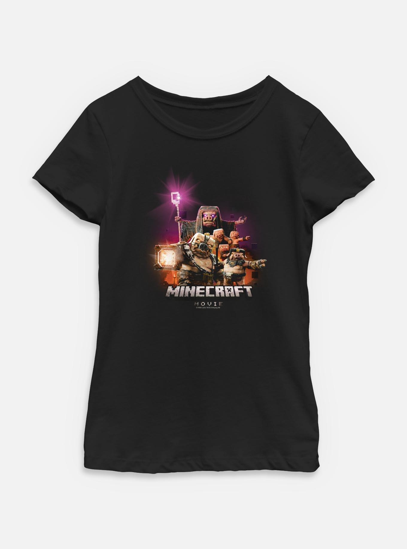 A Minecraft Movie Piglins Attack Youth Girls T-Shirt, , hi-res