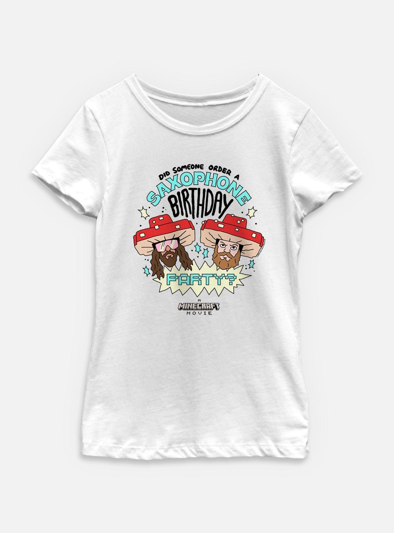 A Minecraft Movie Saxophone Birthday Youth Girls T-Shirt, , hi-res