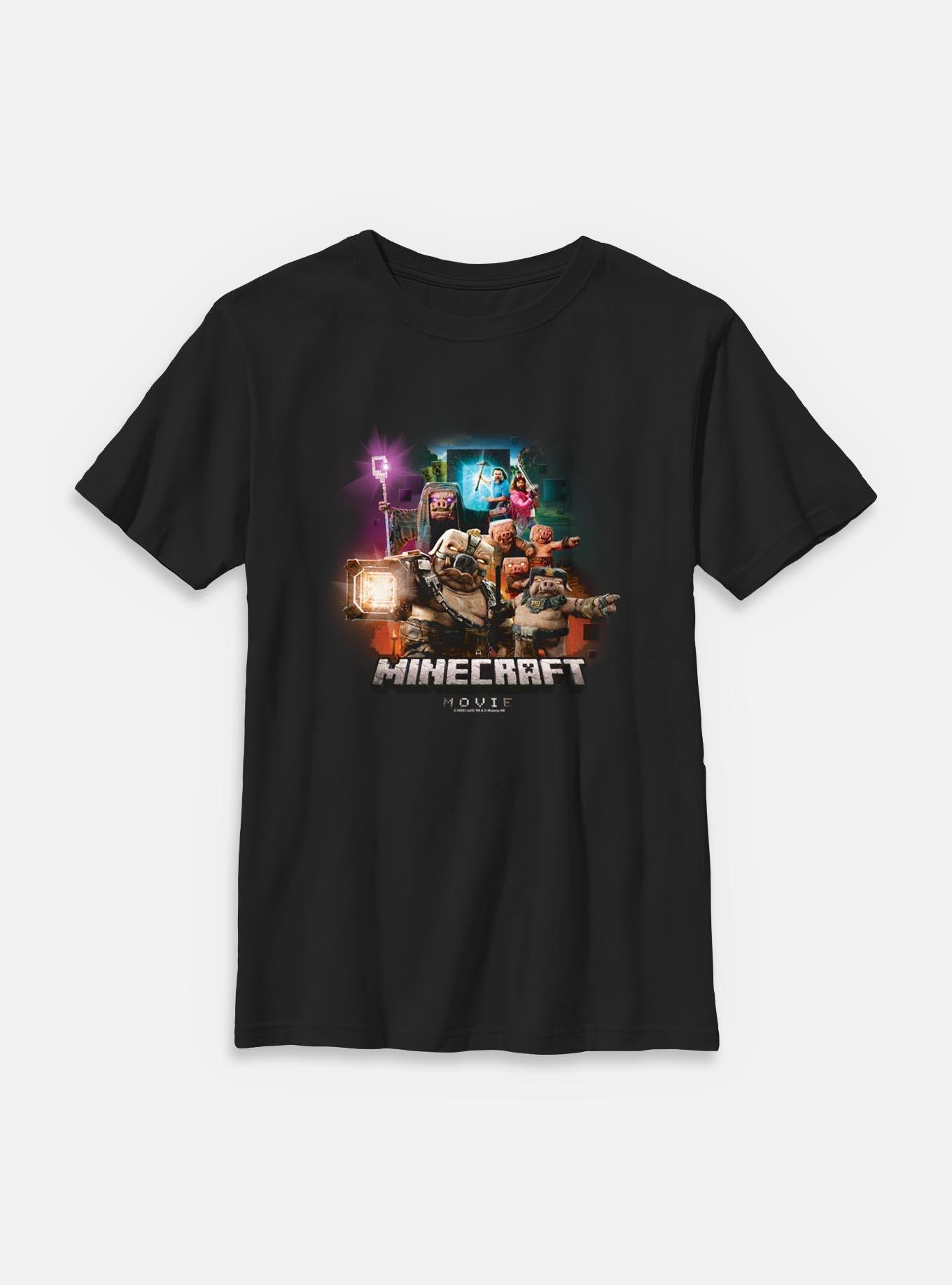 A Minecraft Movie Piglins Vs Heroes Youth T-Shirt, , hi-res