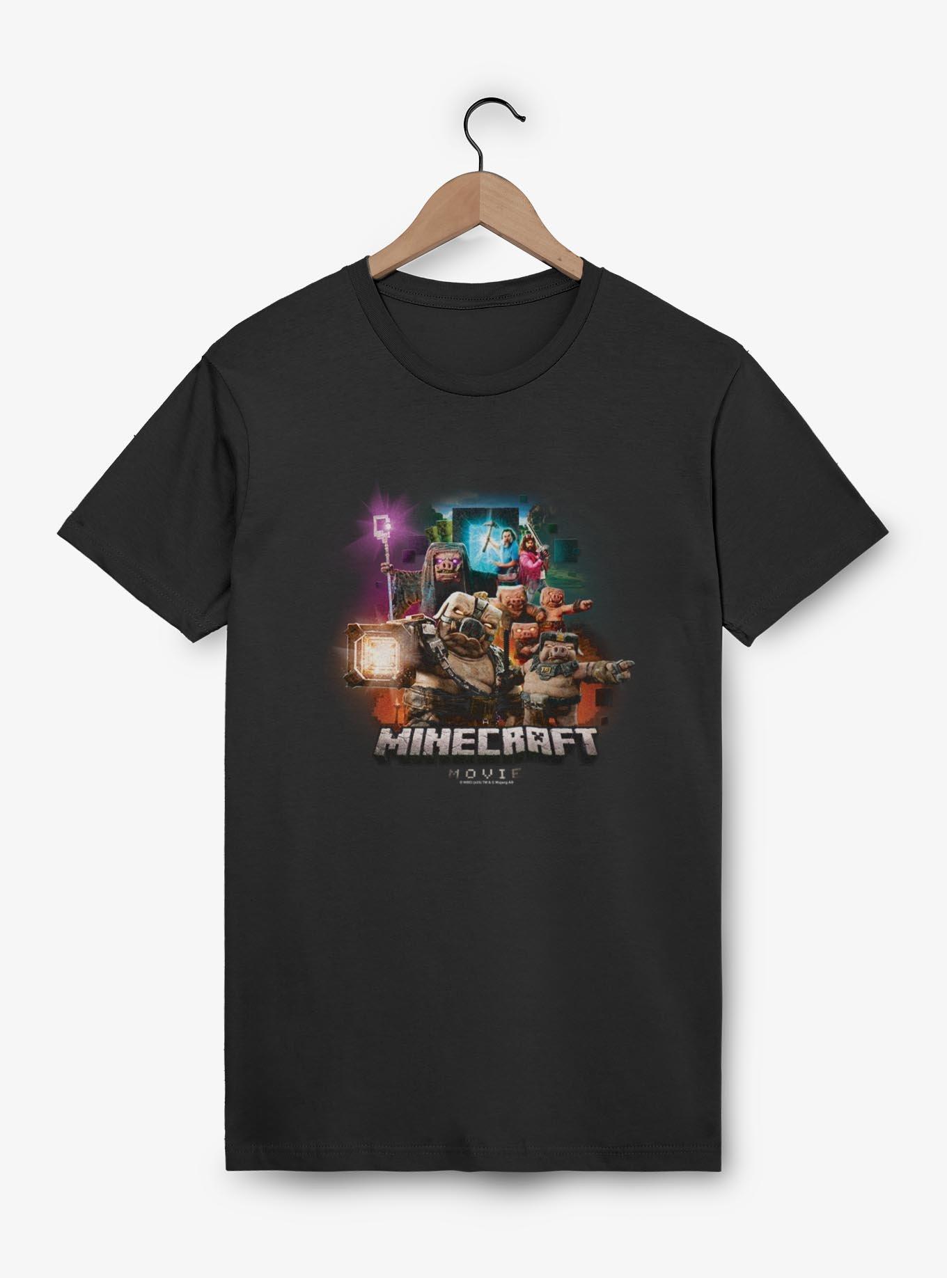 A Minecraft Movie Piglins Vs Heroes T-Shirt,All Products : American Fashion Style Bags On Sale